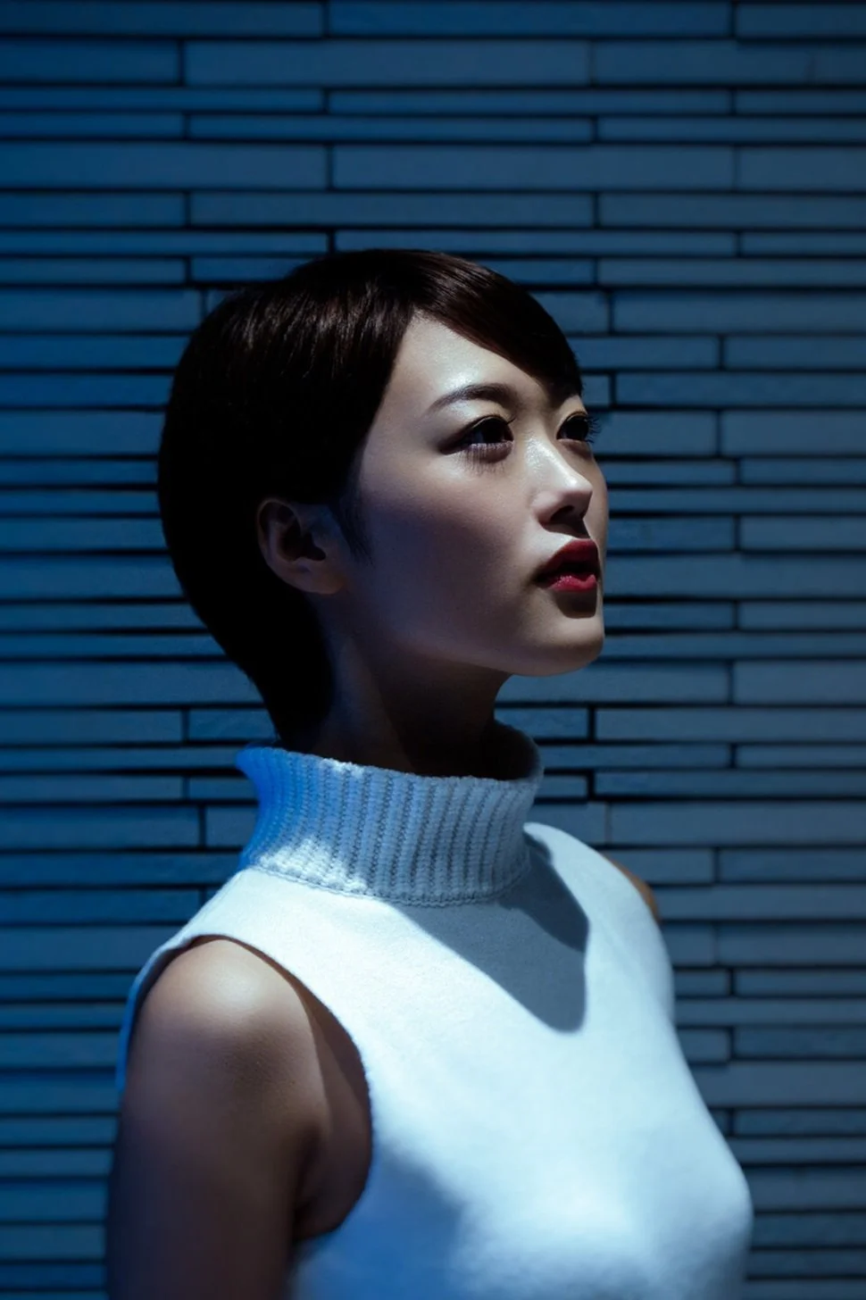 Professional commercial portrait photography featuring Japanese model Yumi Ando.