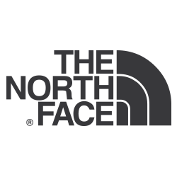The North Face logo in black and gray