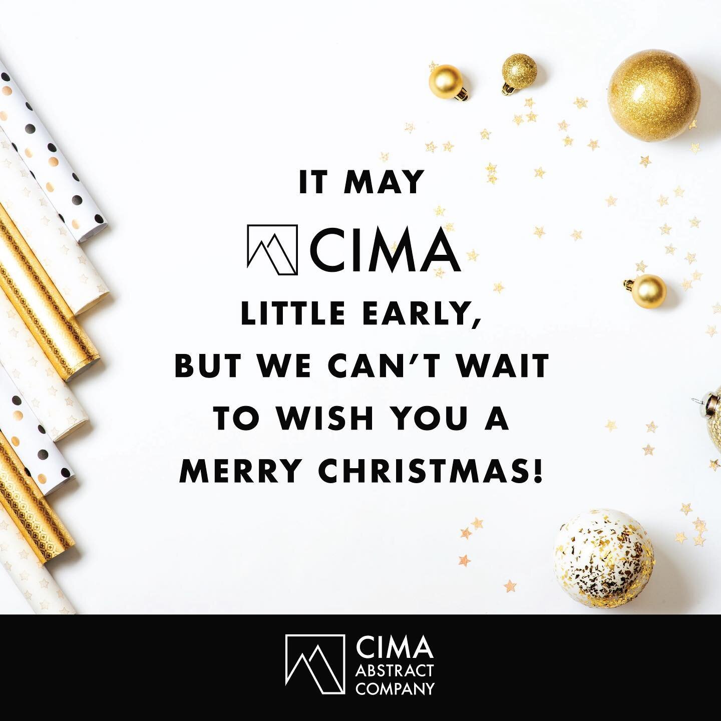 Merry Christmas from our Cima family to yours! We wish you a happy and healthy holiday! #Cima #Comanche #titleinsurance #happyholidays