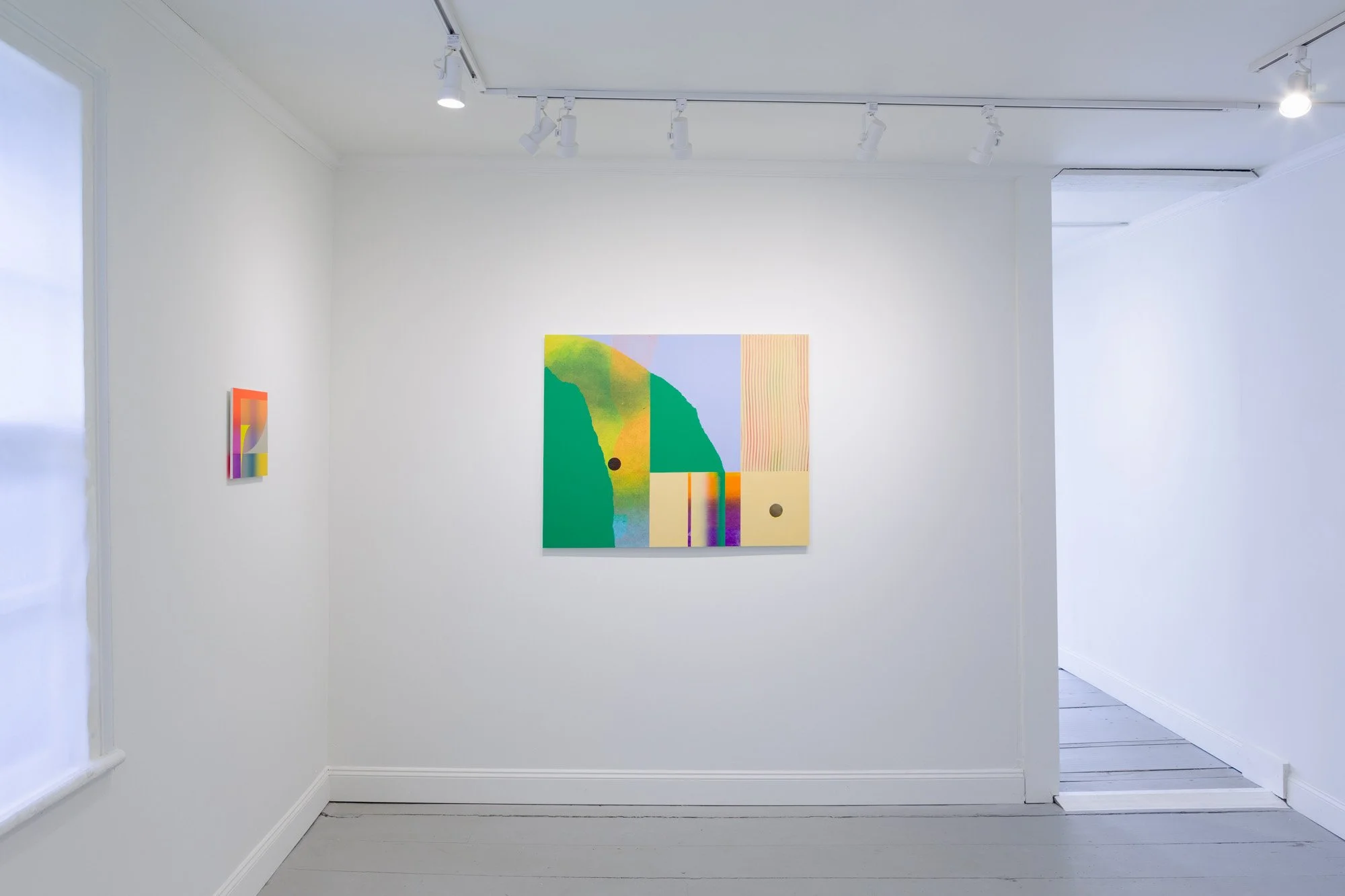 ANNE SCHAEFER
zero chill 
silkscreen, latex paint on paper, PVC mount
11 x 11 inches 
2023

ANNE SCHAEFER
on different wave lengths 
silkscreen, latex paint and digital
print on PVC
34 x 42.5 inches 
2023