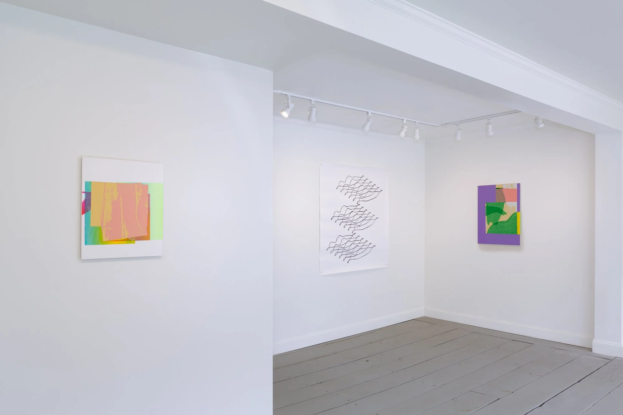 ANNE SCHAEFER
switch up 
silkscreen, latex paint on paper, PVC mount
18 x 14.5 inches 
2019

AMANDA MARTÍNEZ
Untitled
Micaceous pigment on paper
52 x 48 inches
2019

ANNE SCHAEFER
passionate but fickle 
silkscreen, latex paint on paper, PVC mount
22 