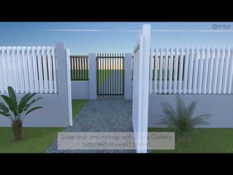 Vertical batten gate
