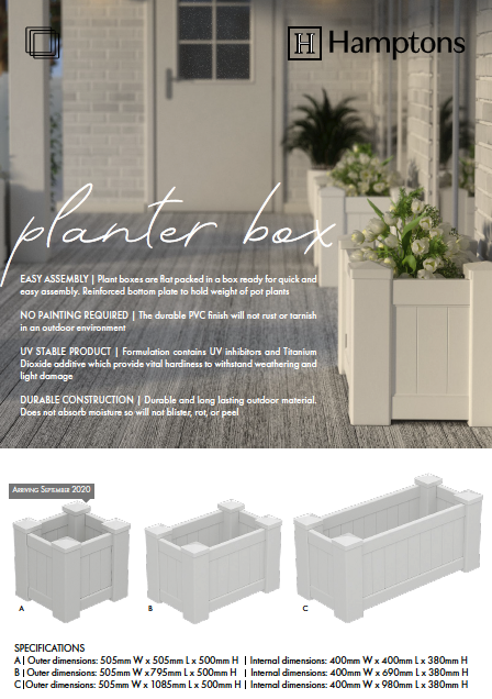 Hamptons planter boxes