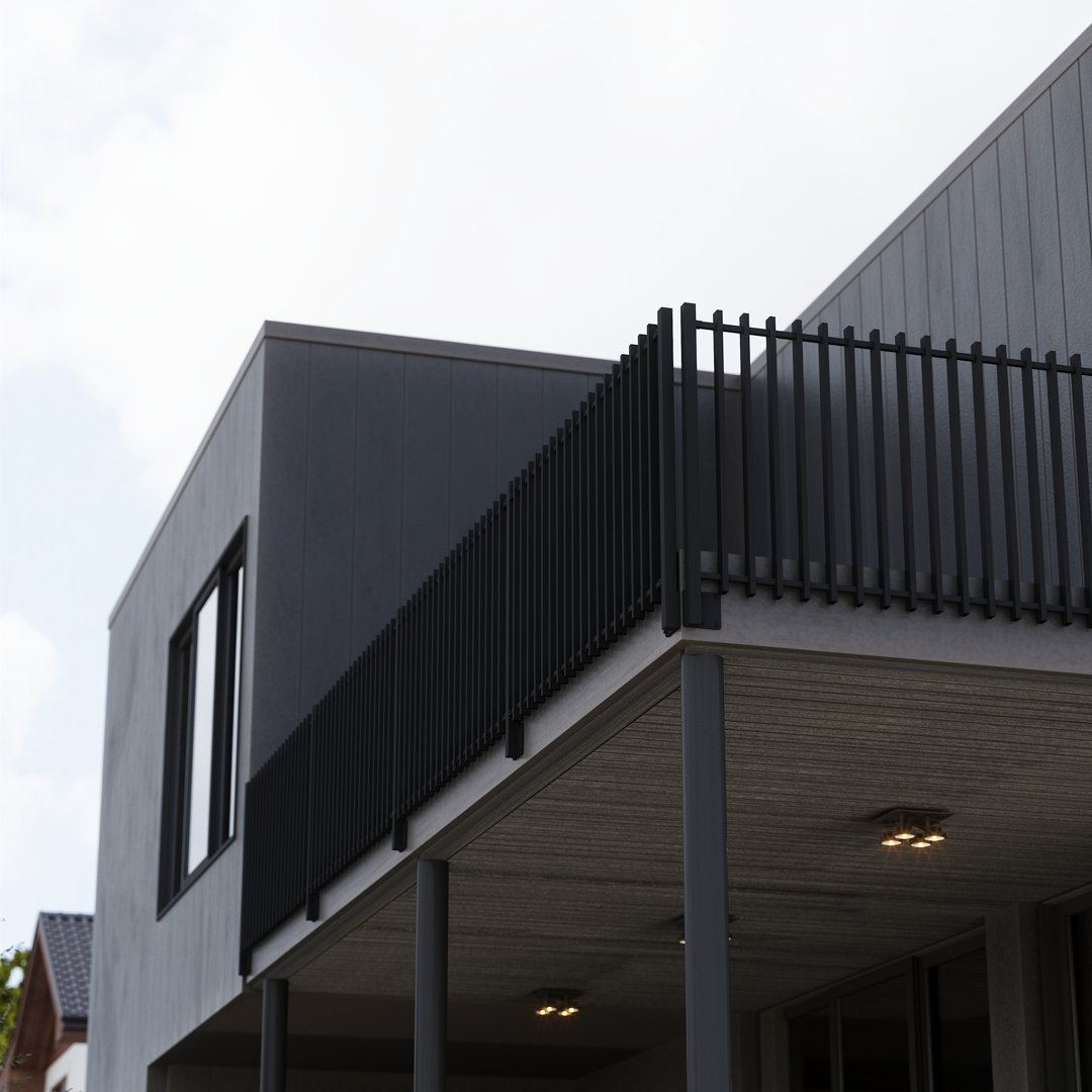 BARR balustrade - Elevate aesthetics from above. ⁠
An ingeniously designed 50x25mm vertical baluster aluminium balustrade system. Featuring streamlined integration, space-savvy design, easy installation with the pre welded panels &amp; ready for to i