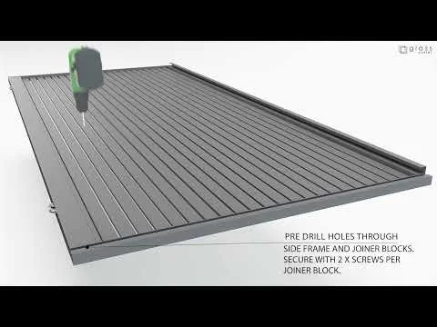 Quickscreen Sliding Gate Horizontal Slat