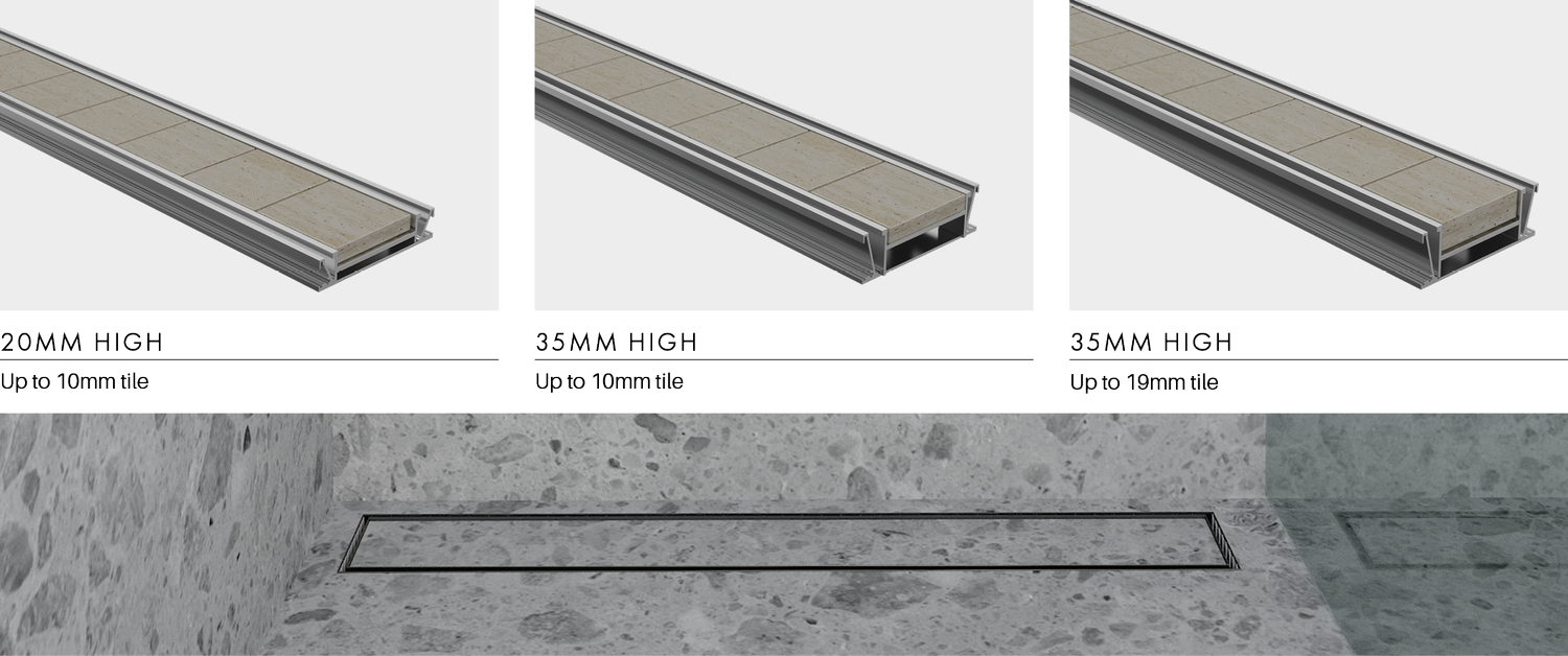 Sleek, High-Performance drainlab® Linear Drains — Glass Outlet