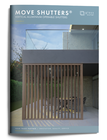 MOVE™ Stylish Aluminium Vertical Operable Shutters — Glass Outlet
