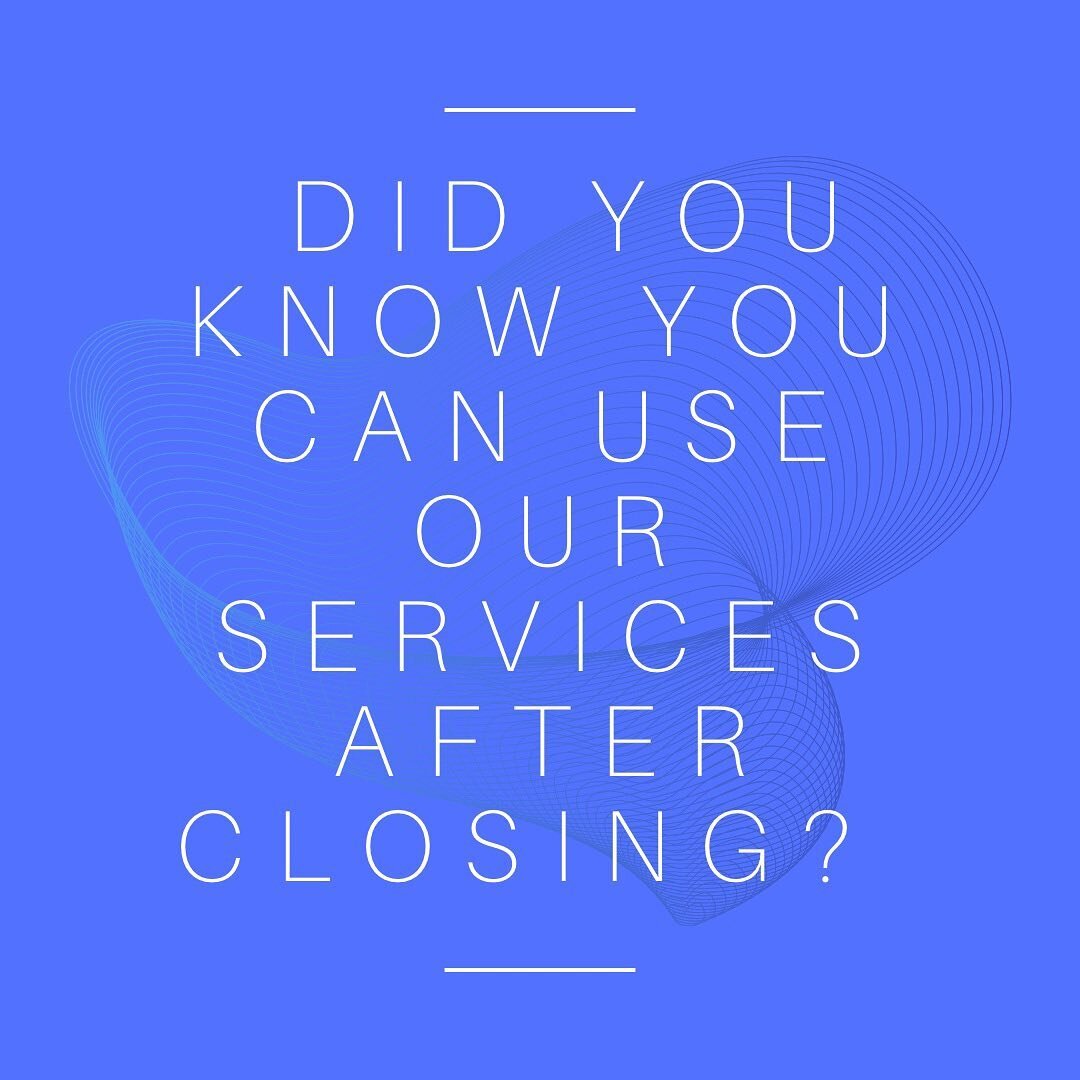 Find out how we can be of assistance after closing! Call or stop by to speak to one of our title agents about these services. 🏡