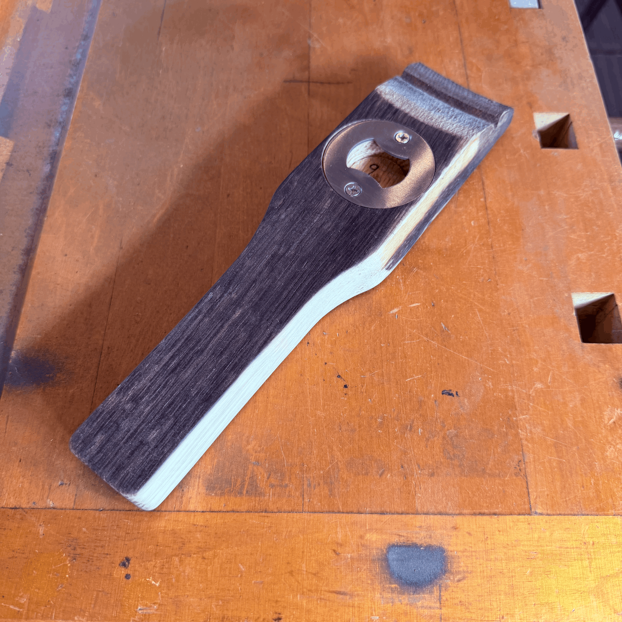 Whiskey Barrel Stave Bottle Opener — #09