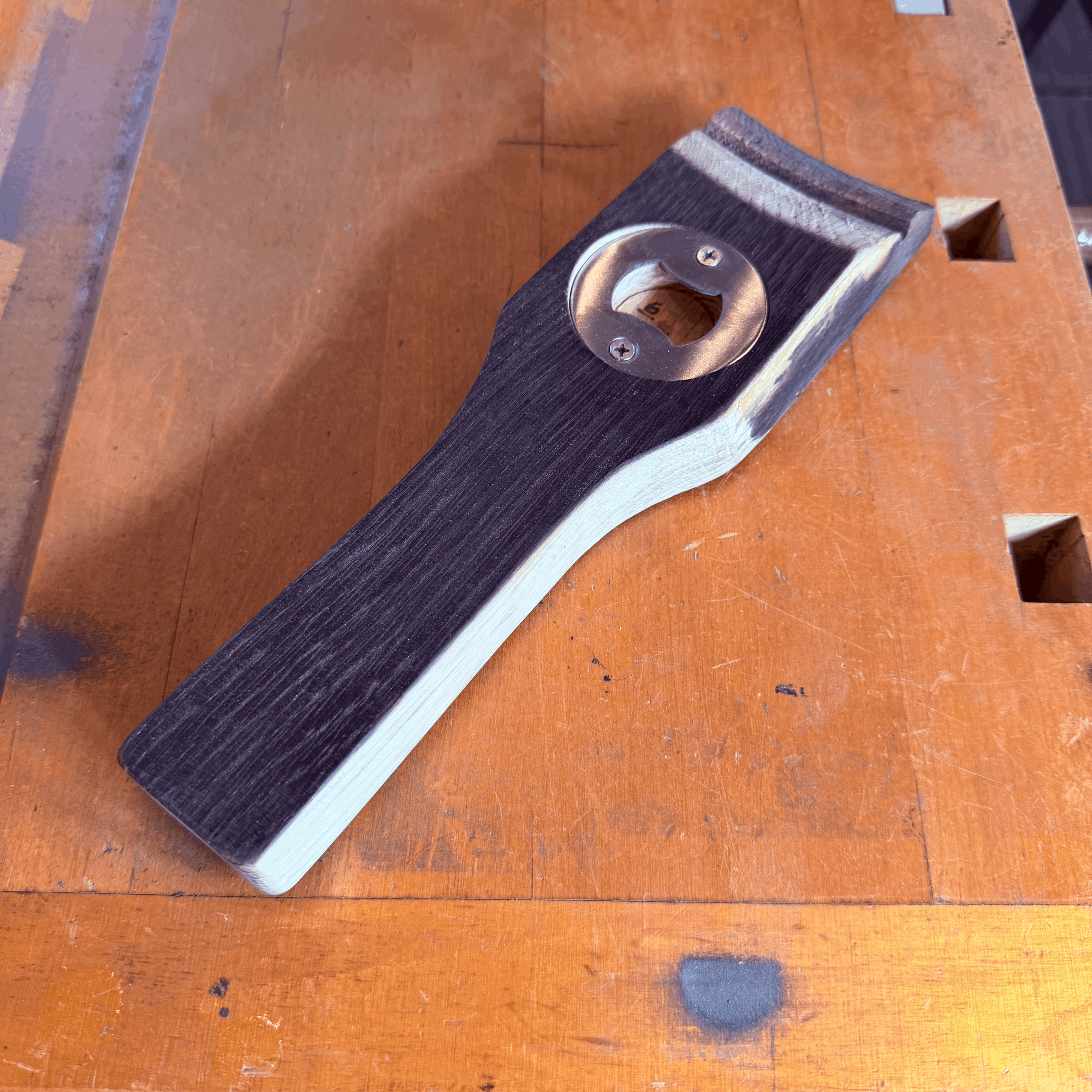 Whiskey Barrel Stave Bottle Opener — #06