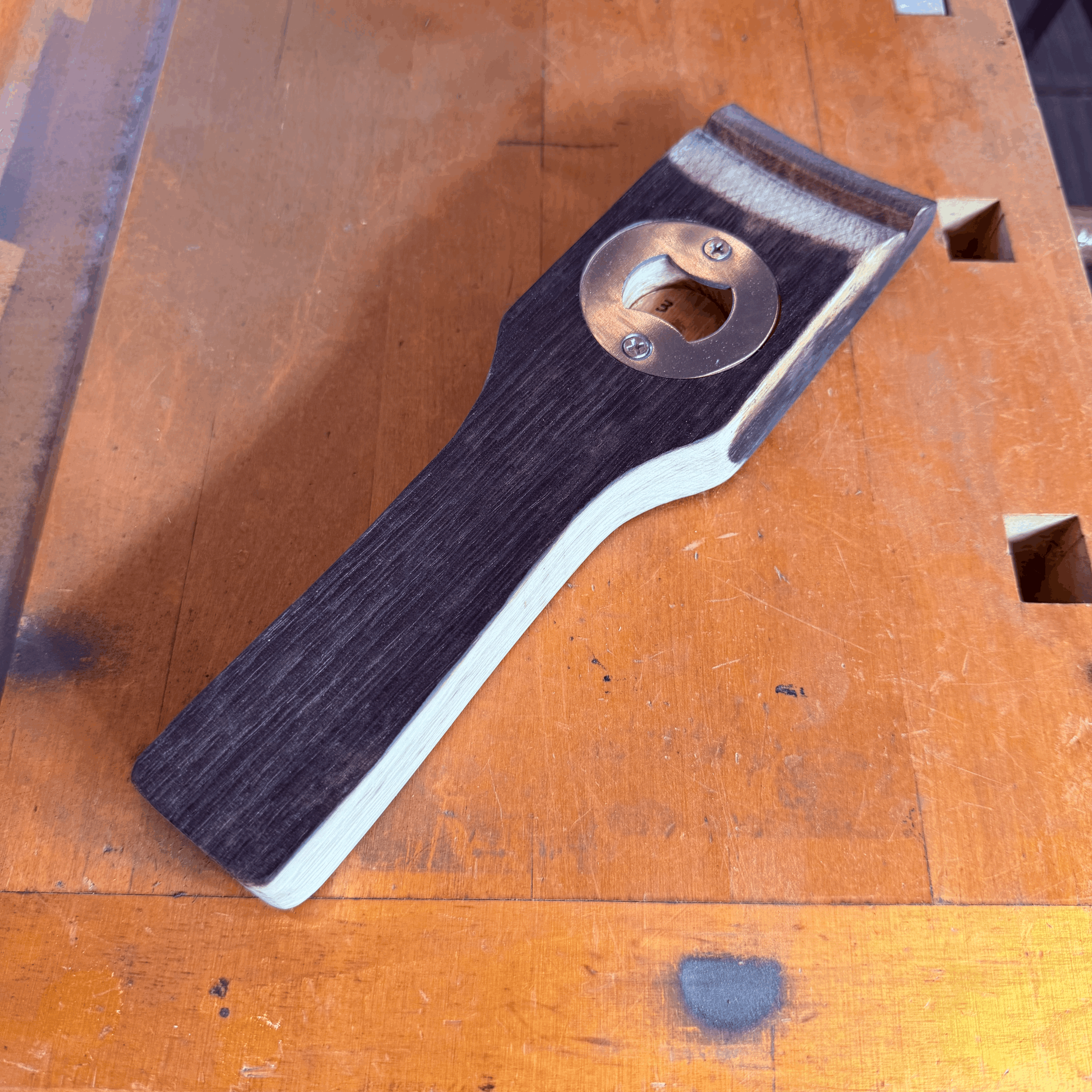 Whiskey Barrel Stave Bottle Opener — #03
