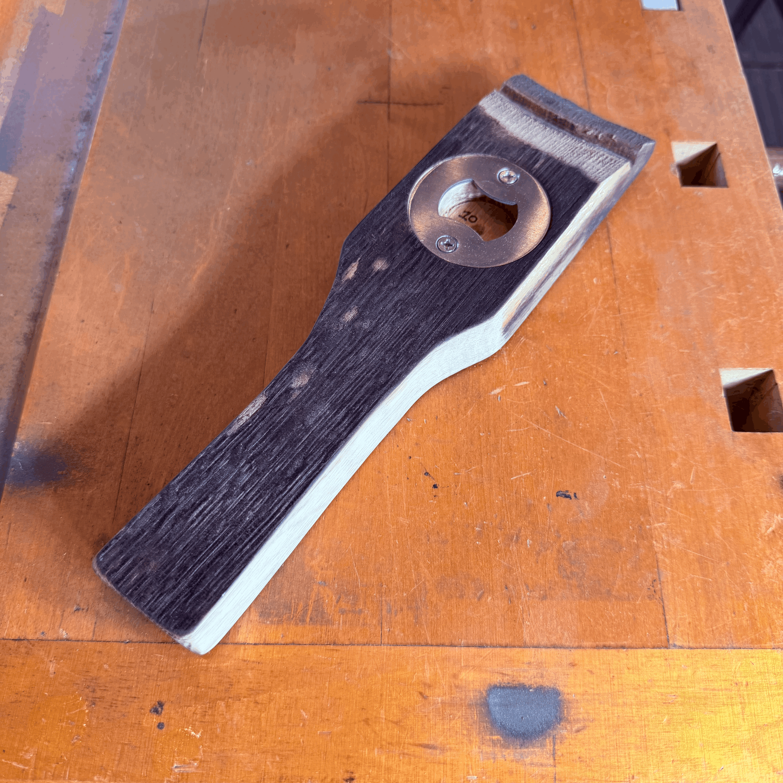 Whiskey Barrel Stave Bottle Opener — #10