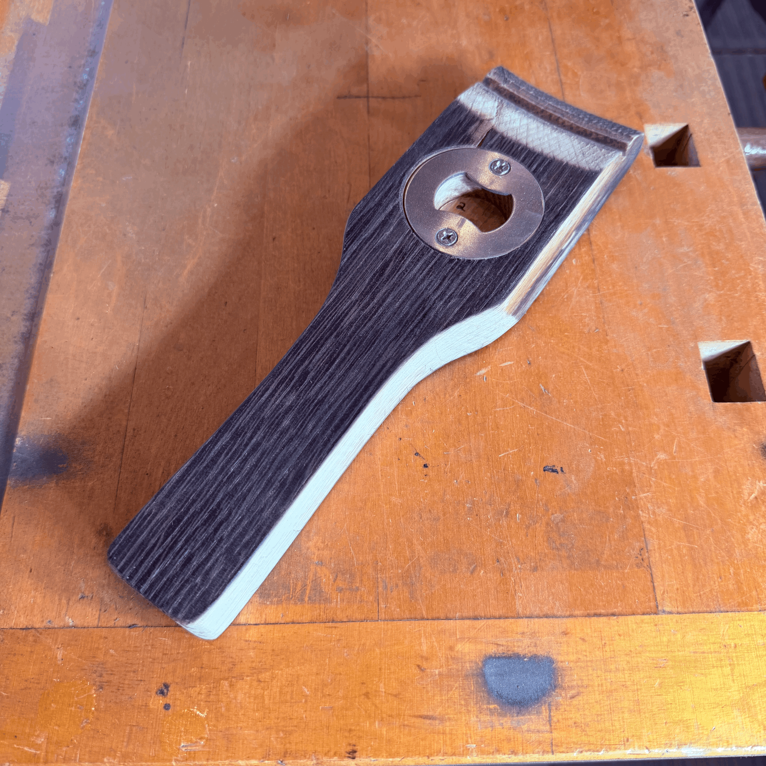 Whiskey Barrel Stave Bottle Opener — #02