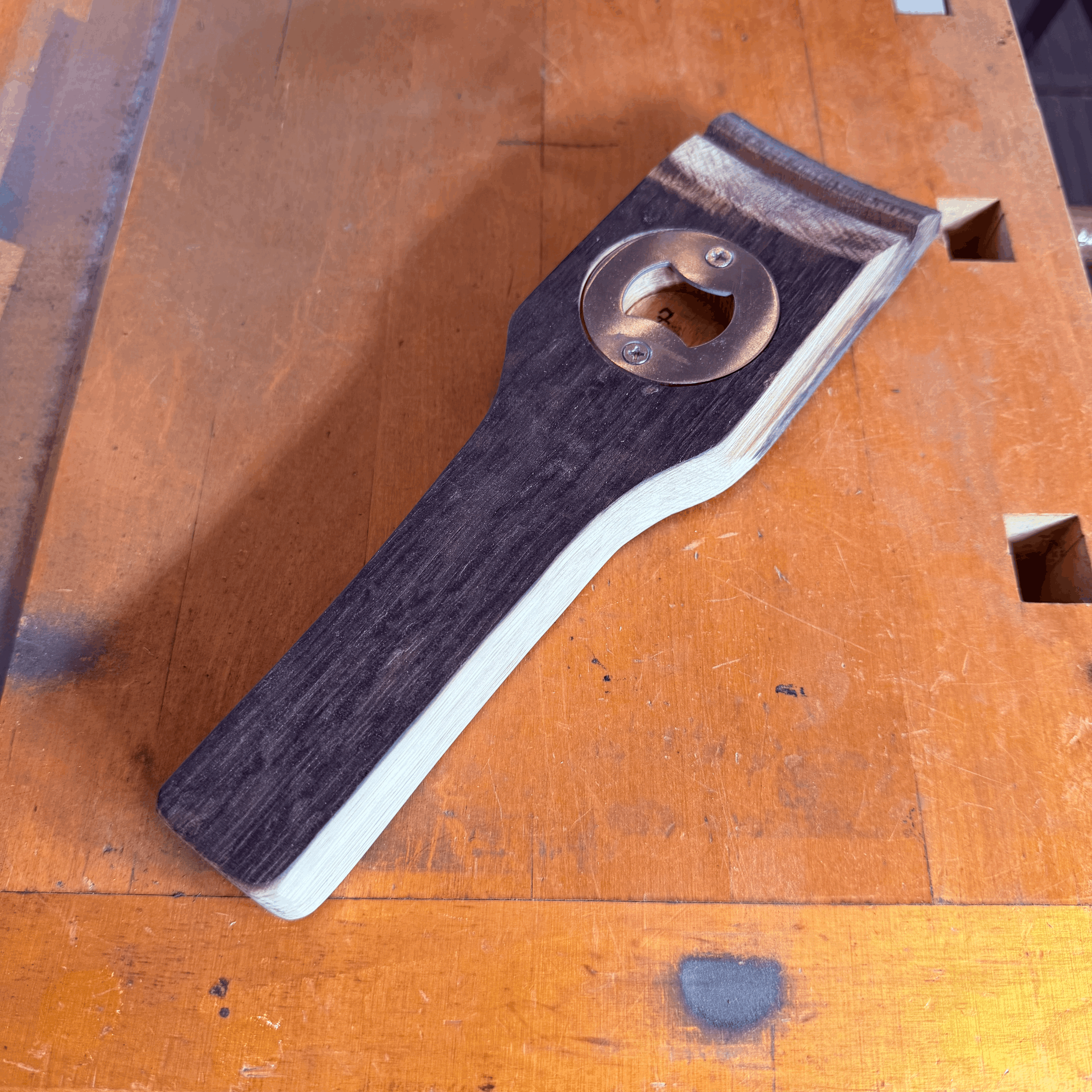 Whiskey Barrel Stave Bottle Opener — #07