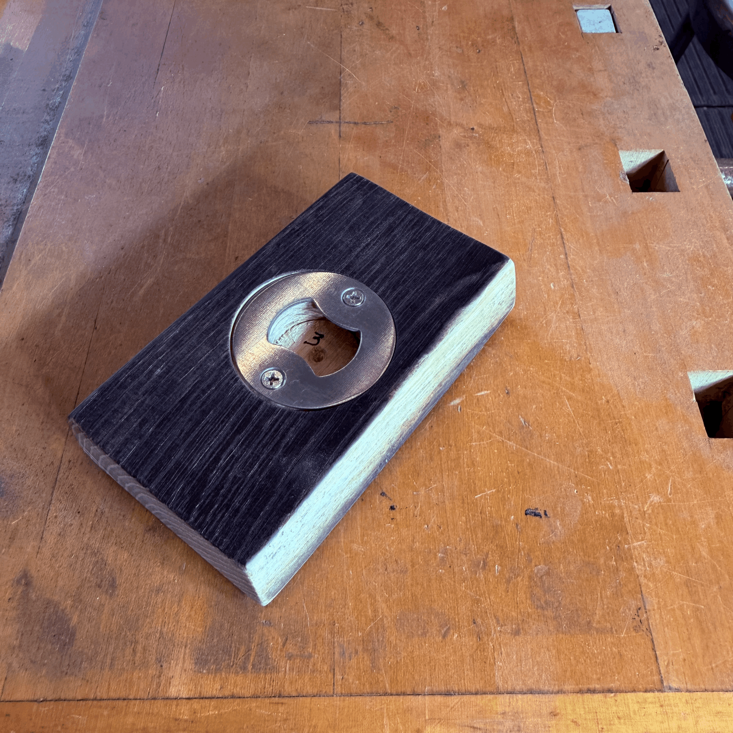 Whiskey Barrel Stave Bottle Opener — #03