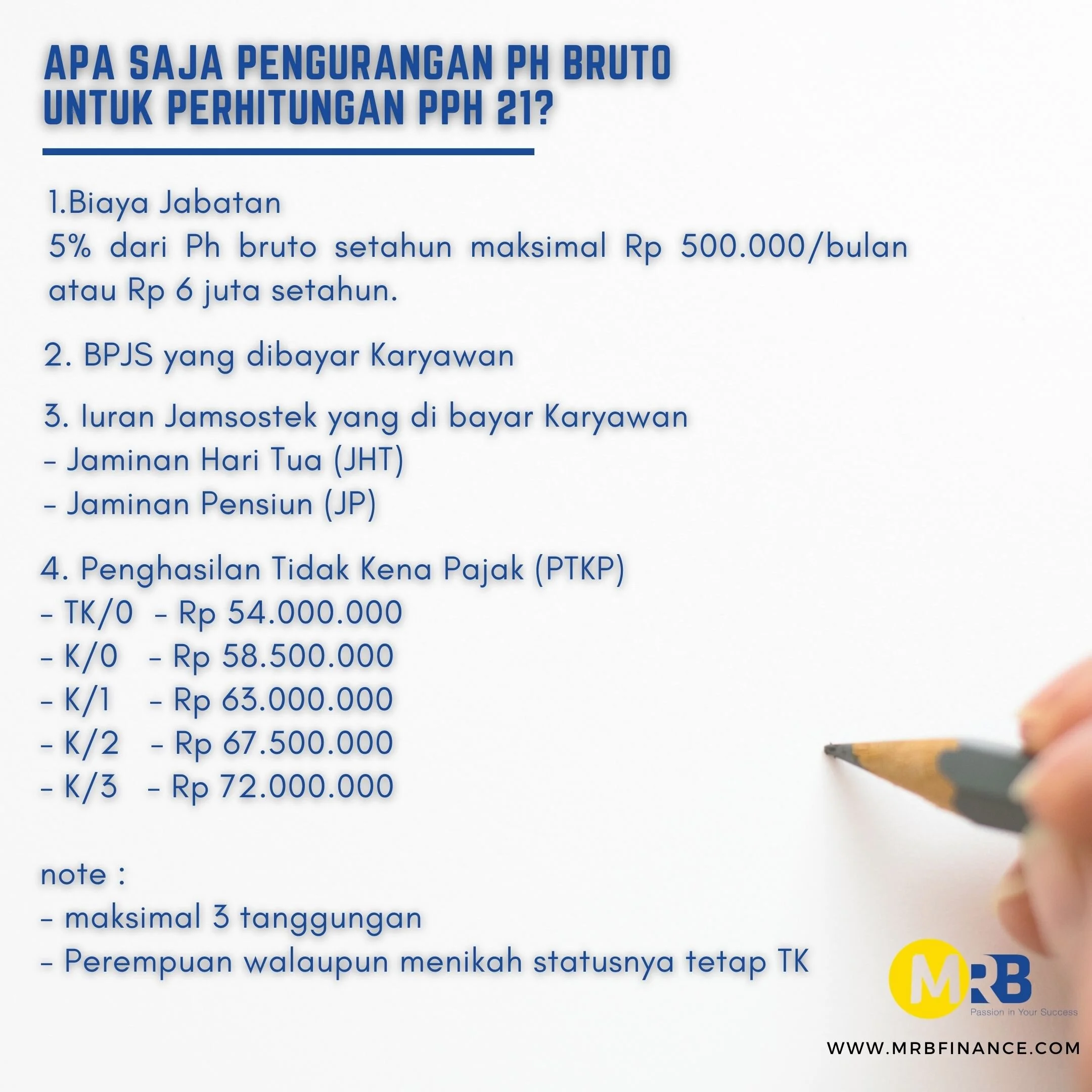 Menghitung Pph Pasal 21 Mrb Finance