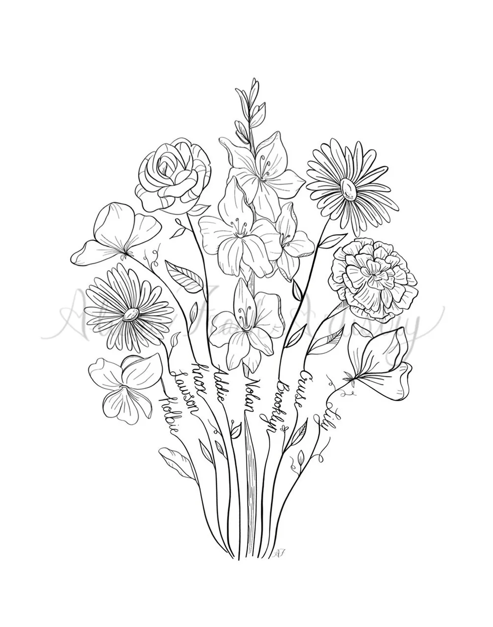Flowers Images For Drawing With Names Best Flower Site