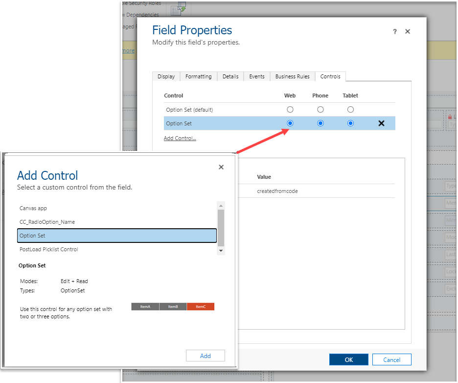 Option Sets in Model-driven Power Apps with Custom Controls and
