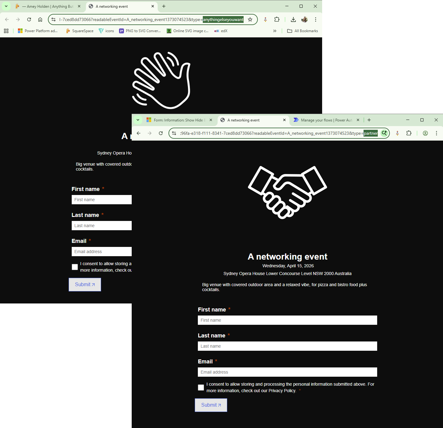Change the appearance of Marketing and Event forms using URL parameters in Customer Insights - Journeys