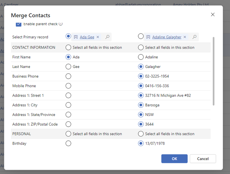 Show merge row details in the timeline for Dynamics 365 and Dataverse ...