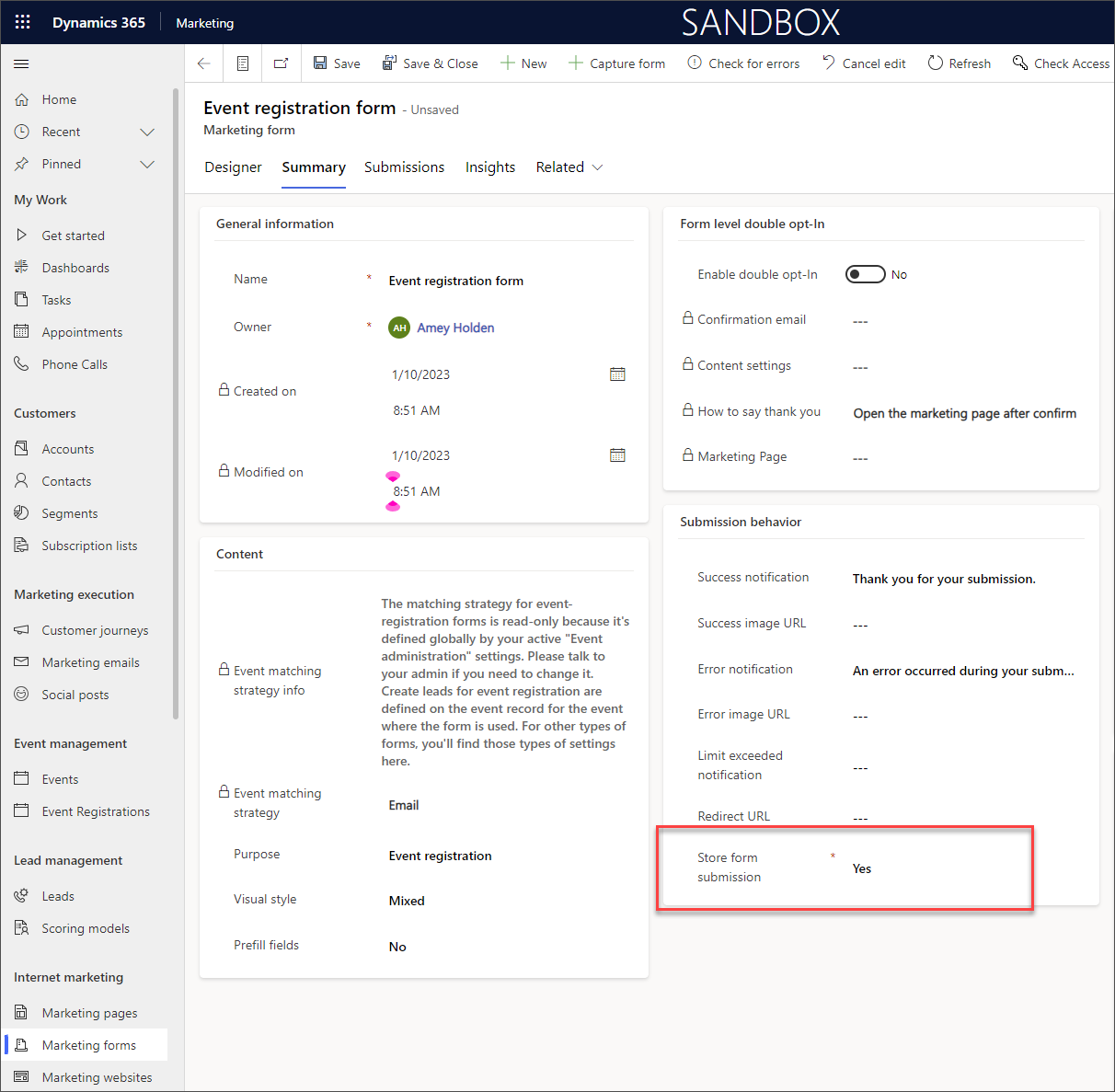 Create form submission and event registration summaries in Dynamics 365 ...
