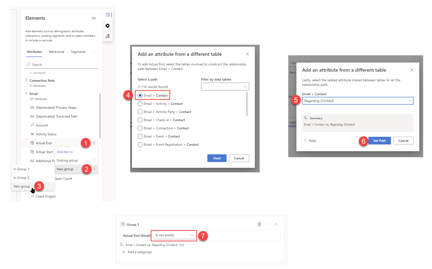 Create Email and Appointment activity based exclusion segments in ...