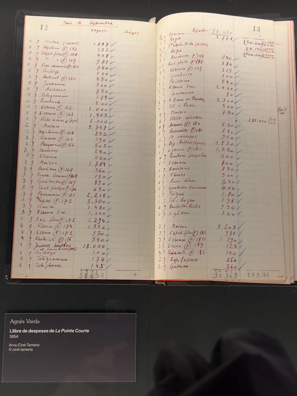 La Pointe Courte 的账本