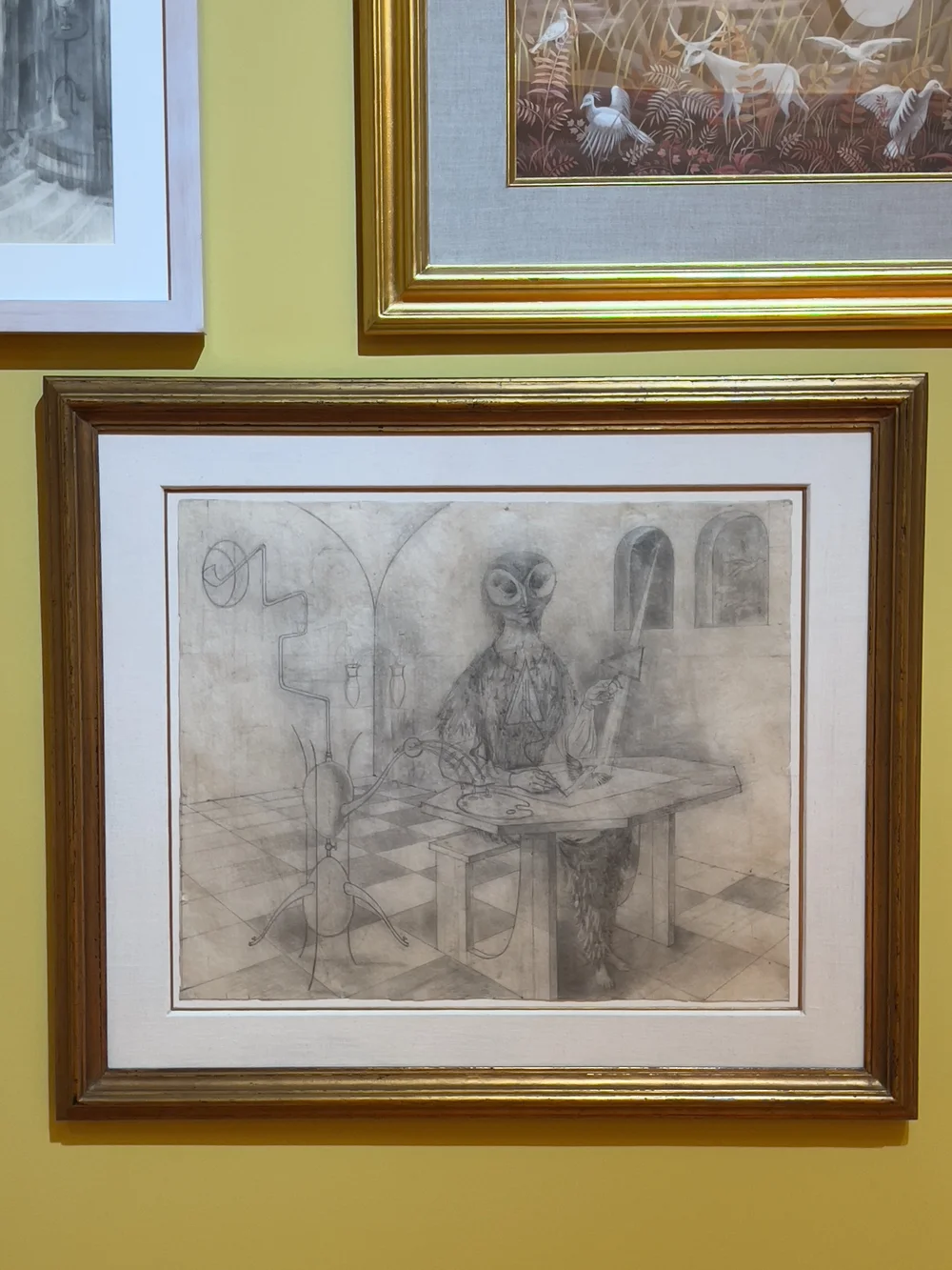 Varo, pencil drawing for "Creation of the Birds"