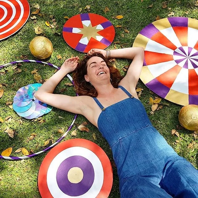 DAYDREAMING 🌙

Dreamy days creating my art installation for @junglelovefestival in 2018. 
Here I am collpased in delirum after handpainting each of these discs. They were suspended 14m high above the crowd to form a mega mobile. The intention of the