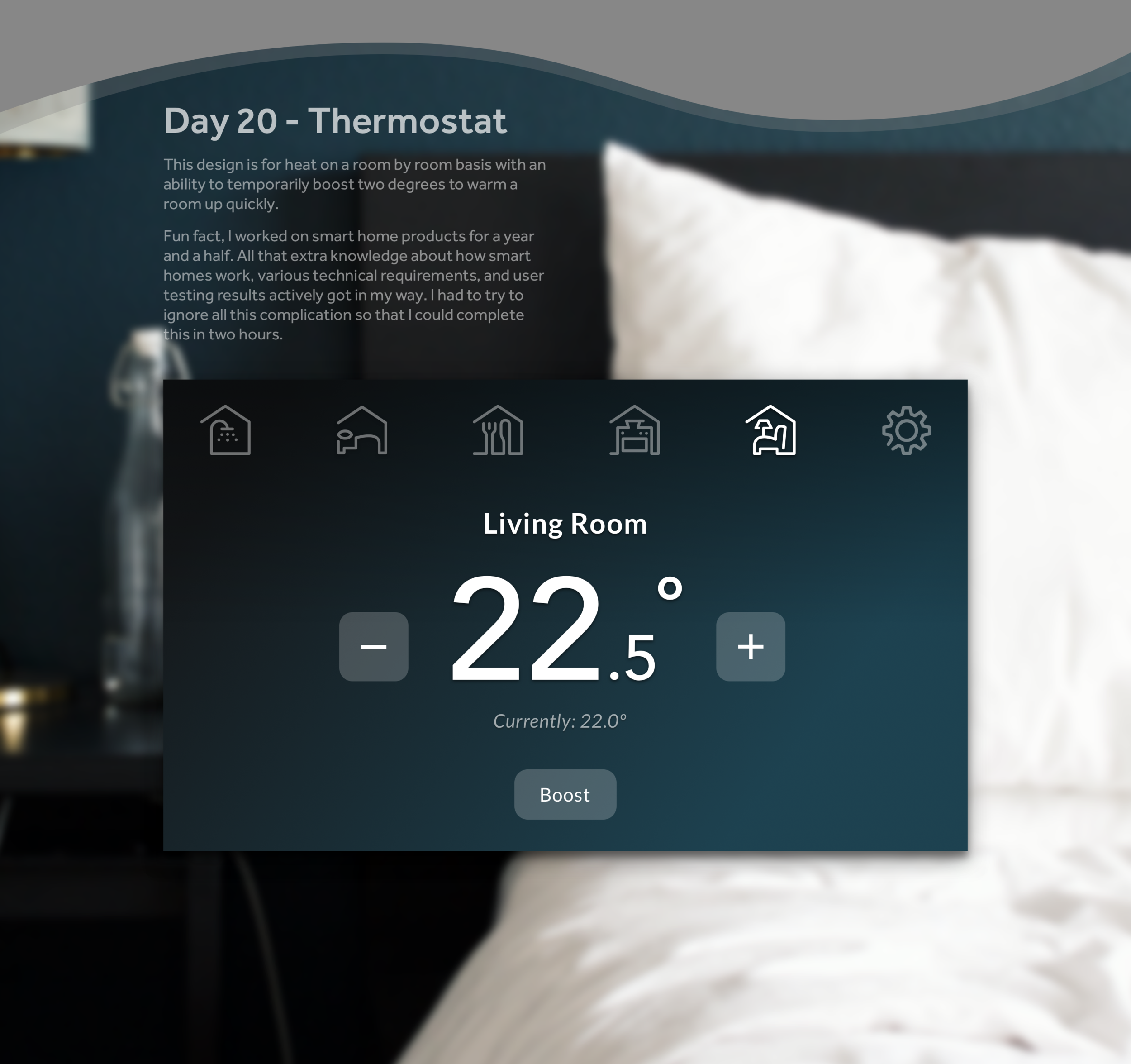 A smart home concept for the Amazon Show on day twenty.