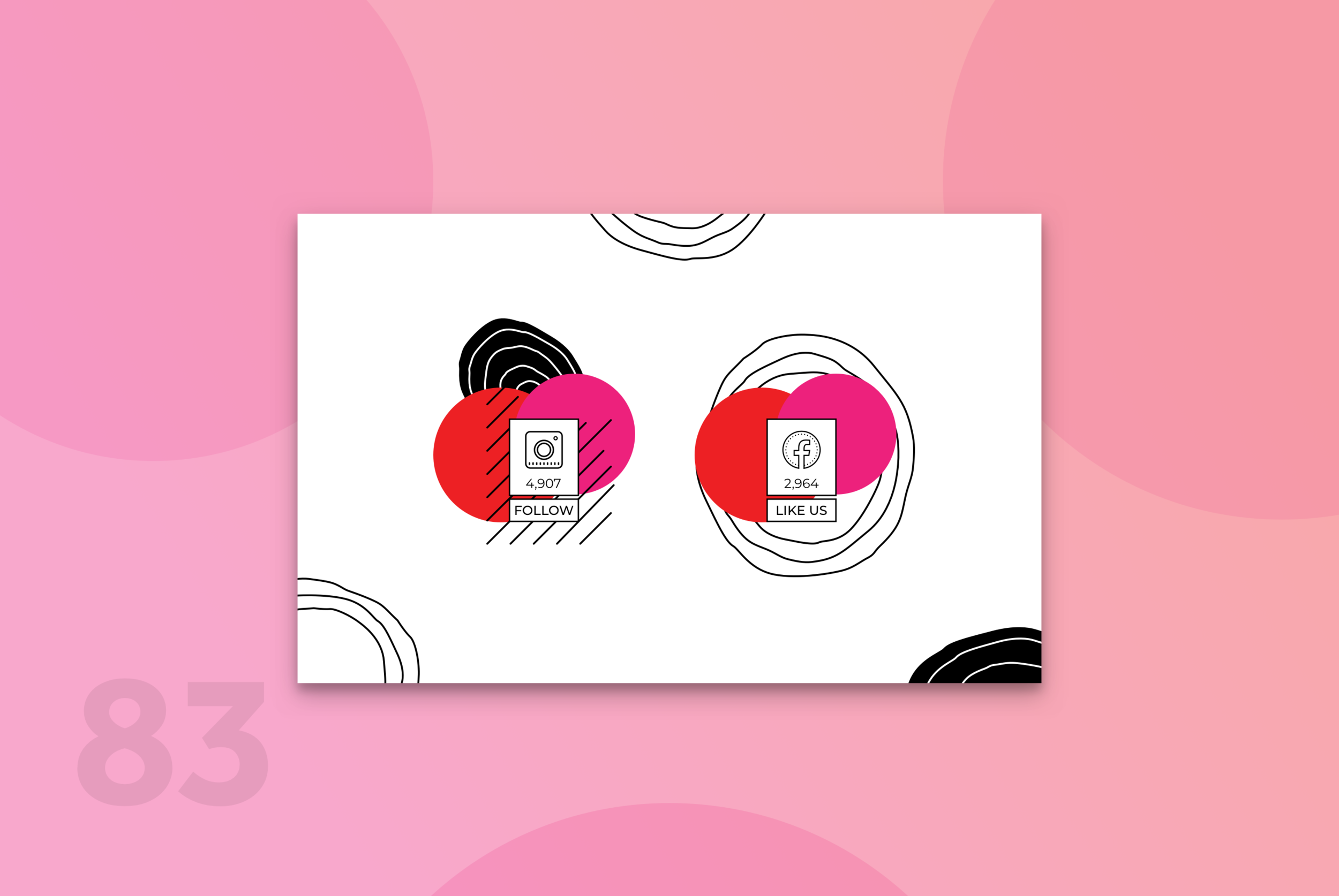 A brand exploration for social buttons.