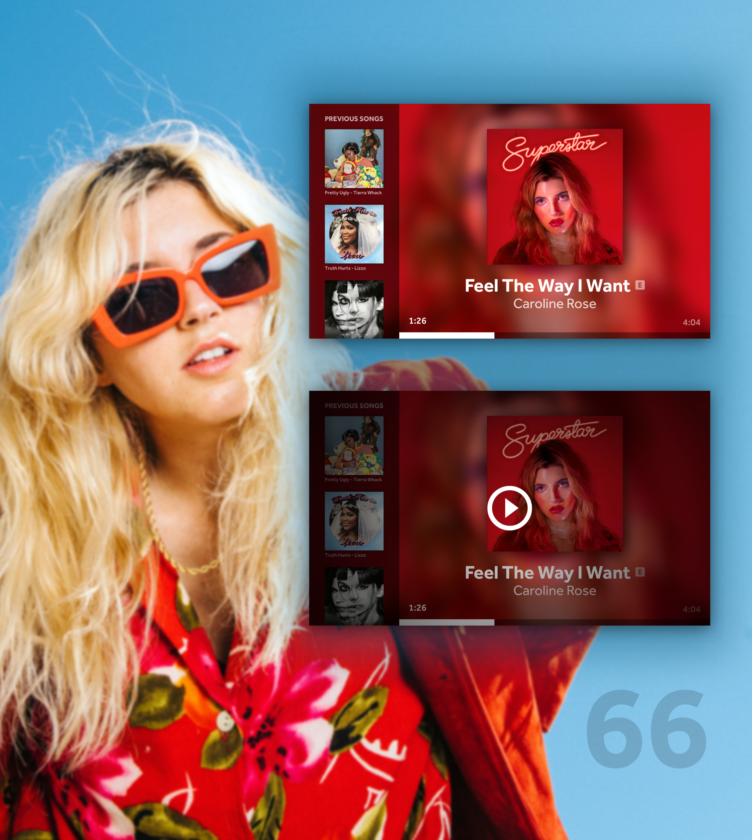 A music player concept for Amazon Show.