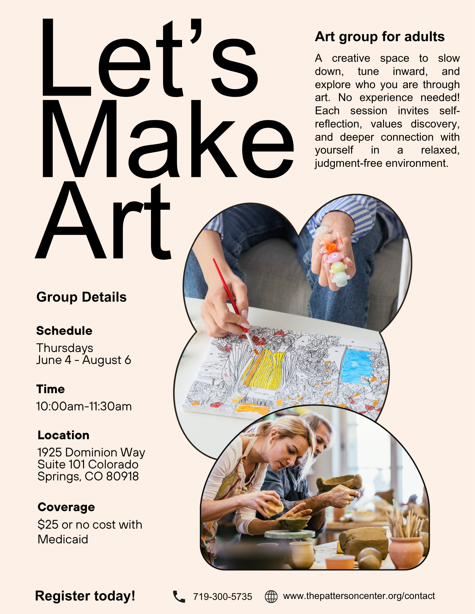 adult art classes, art therapy, art groups for adults