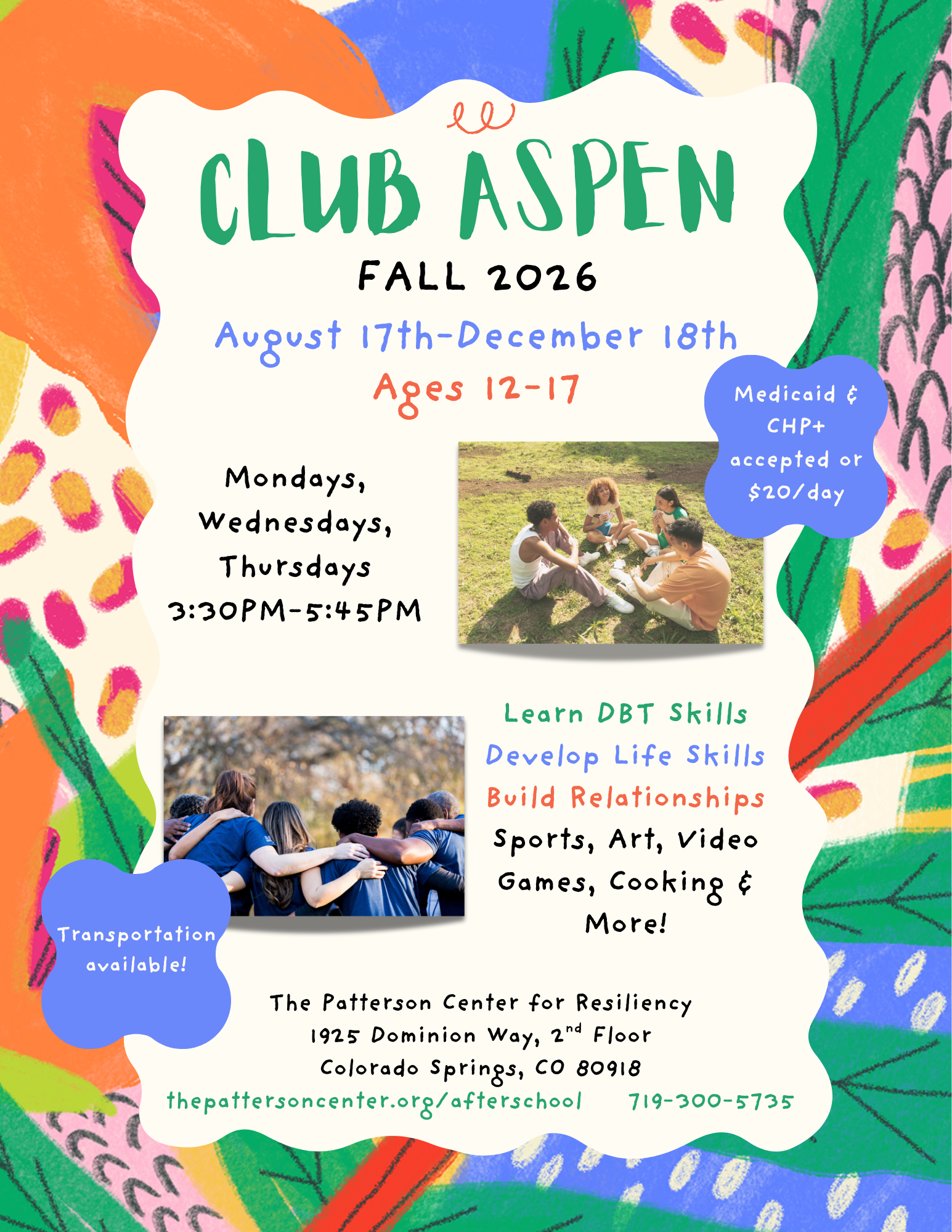 IOP for youth, DBT group for teens, teen therapy group in Colorado Springs, help teenager make friends