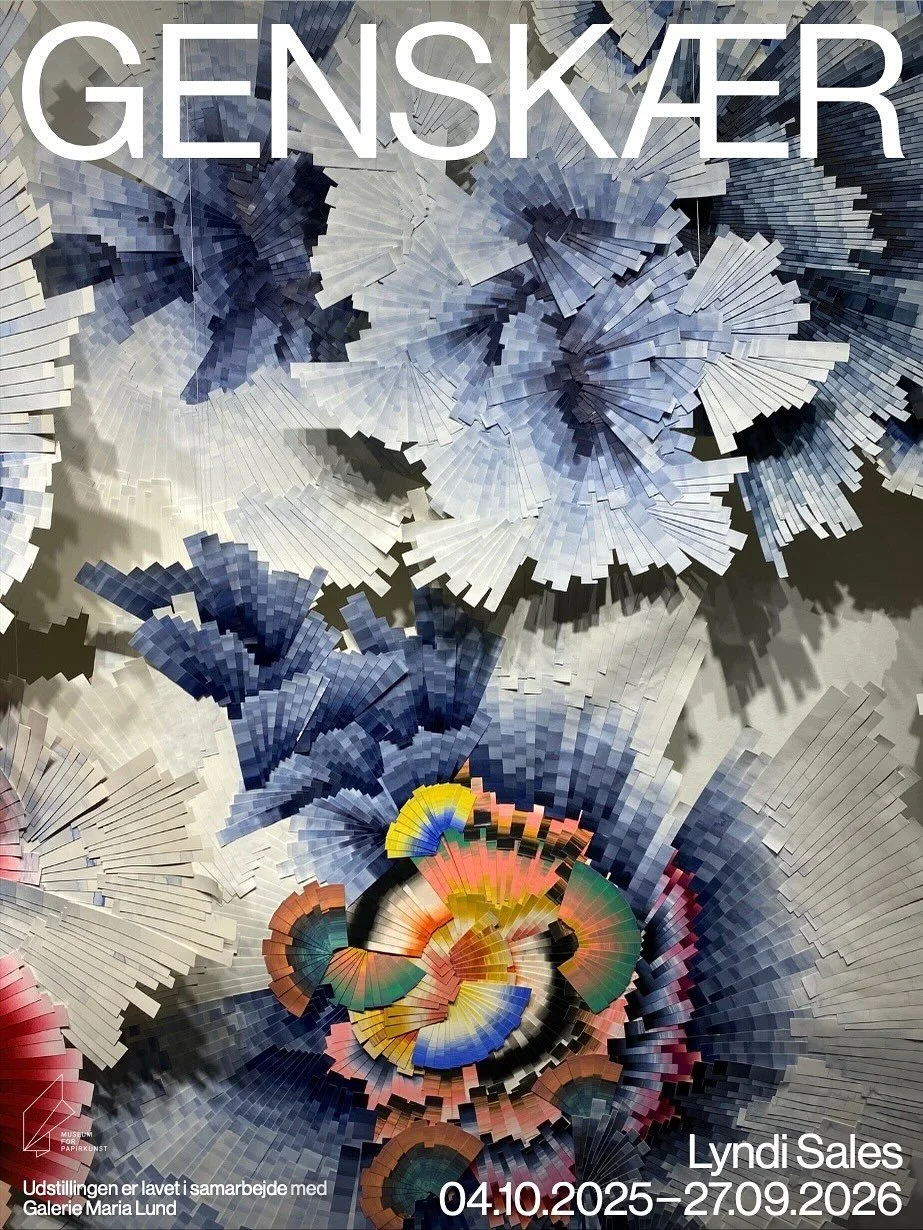 Ny udstilling p&aring; Museum for Papirkunst med v&aelig;rker af den internationalt anerkendte kunstner, Lyndi Sales (RSA): Gensk&aelig;r

Fernisering: 04. oktober kl. 14.00-16.00
Udstillingsperiode: 04.10.2025 - 27.09.2026

Lyndi Sales bor og arbejd