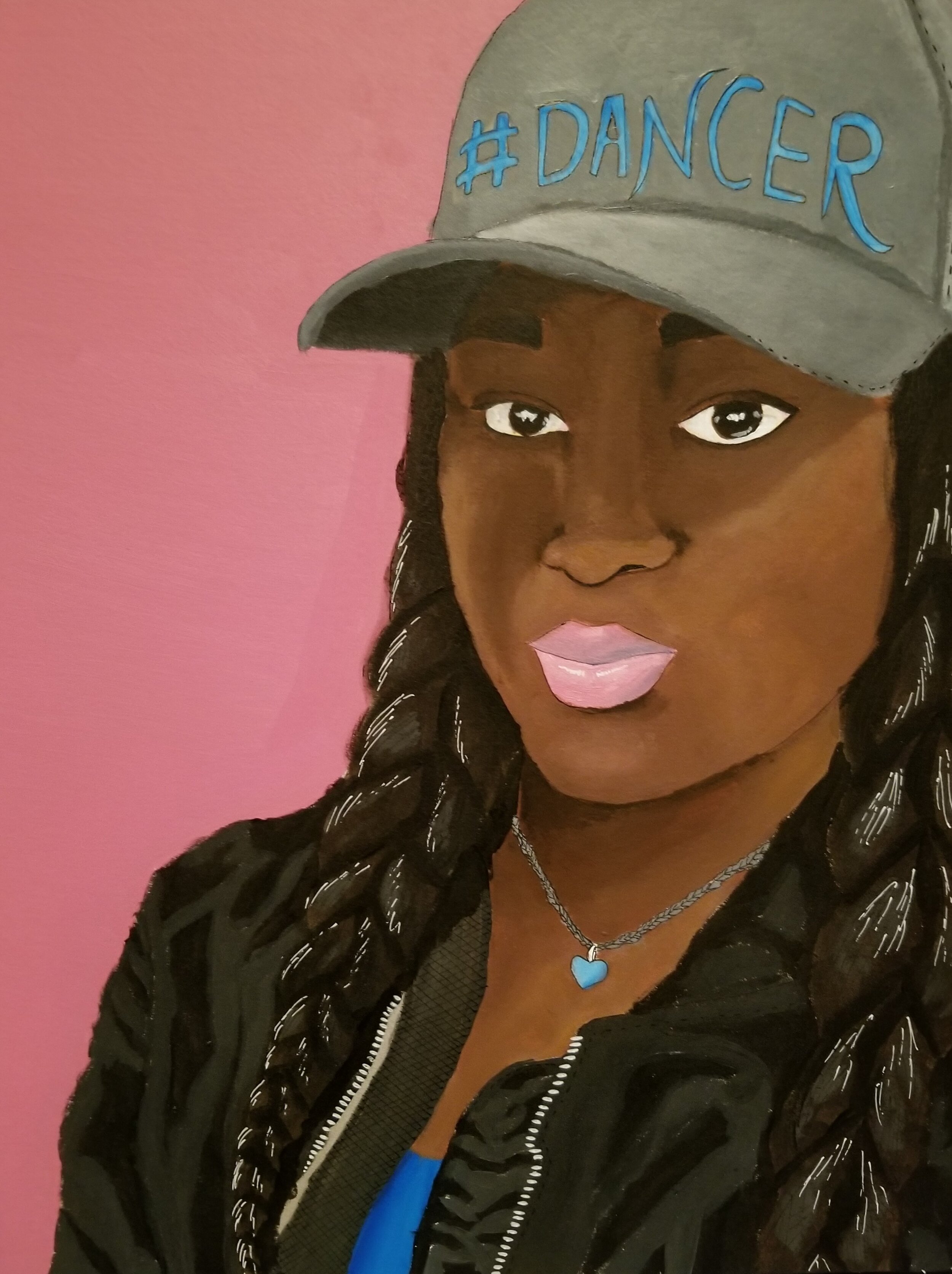 Sisters - A portrait study done utilizing acrylic paint on mixed media board