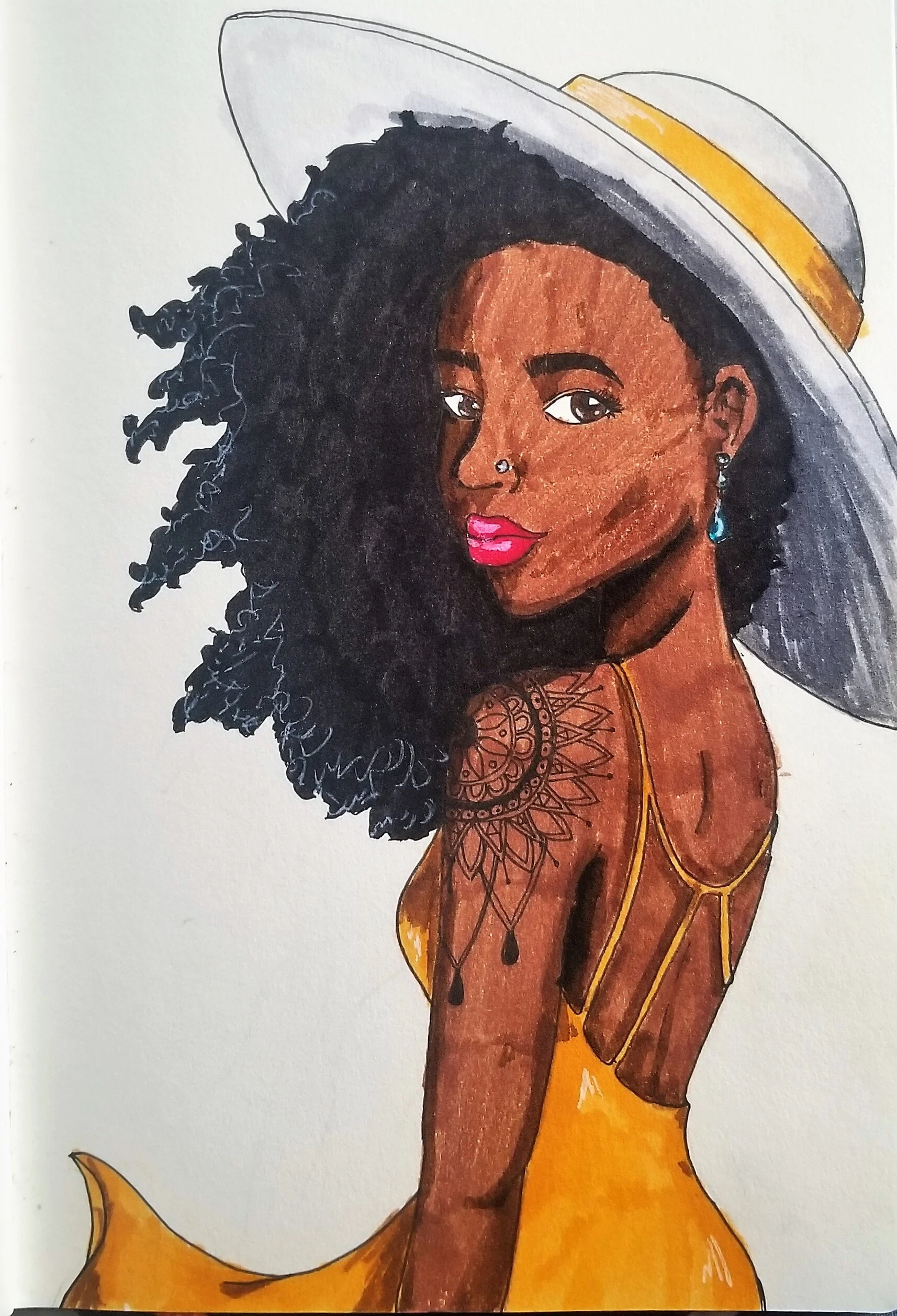 Flowing - A study done for Inktober2018 utilizing Tombow Dual Brush Markers and fineliners