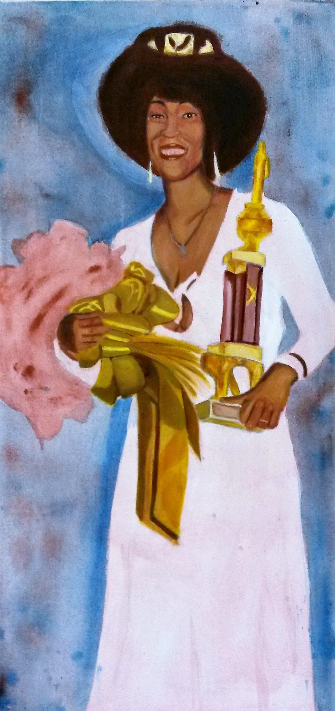 Portrait Series Gaga - A portrait study done utilizing acrylic paint on canvas through Humboldt State Universities Advanced Painting Course