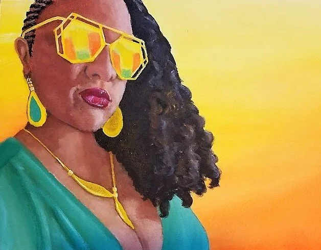 Role Models Alicia - A portrait study done utilizing acrylic paint on mixed media board through Humboldt State Universities Independent Study Art Course