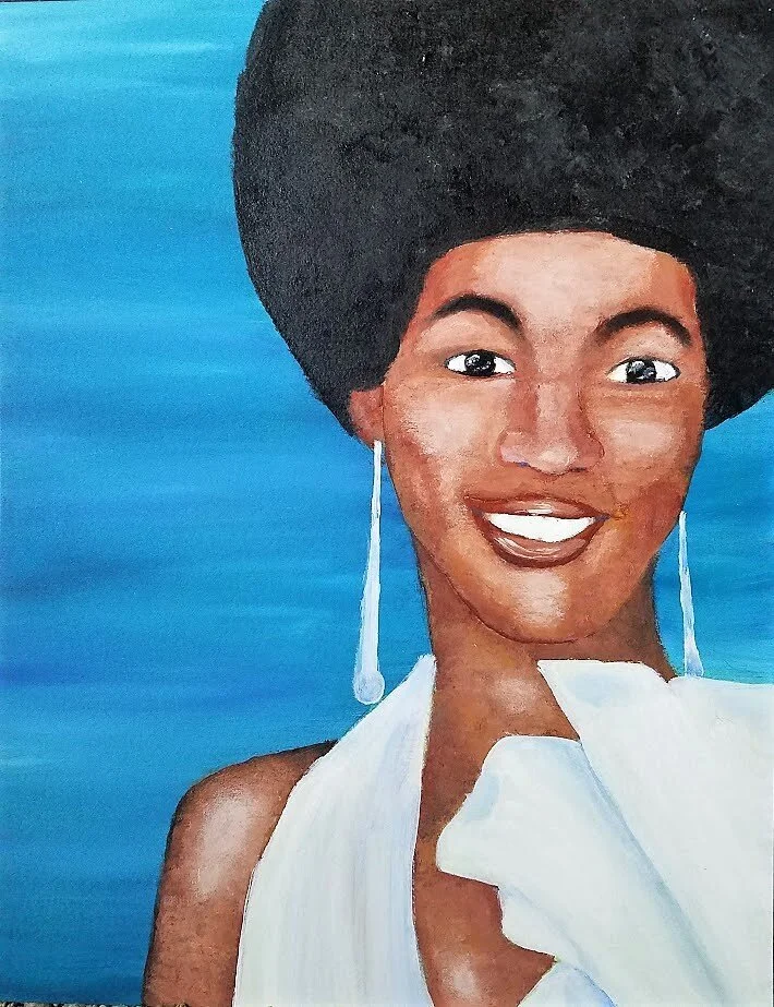 Role Models Shannon - A portrait study done utilizing acrylic paint on mixed media board through Humboldt State Universities Independent Study Art Course