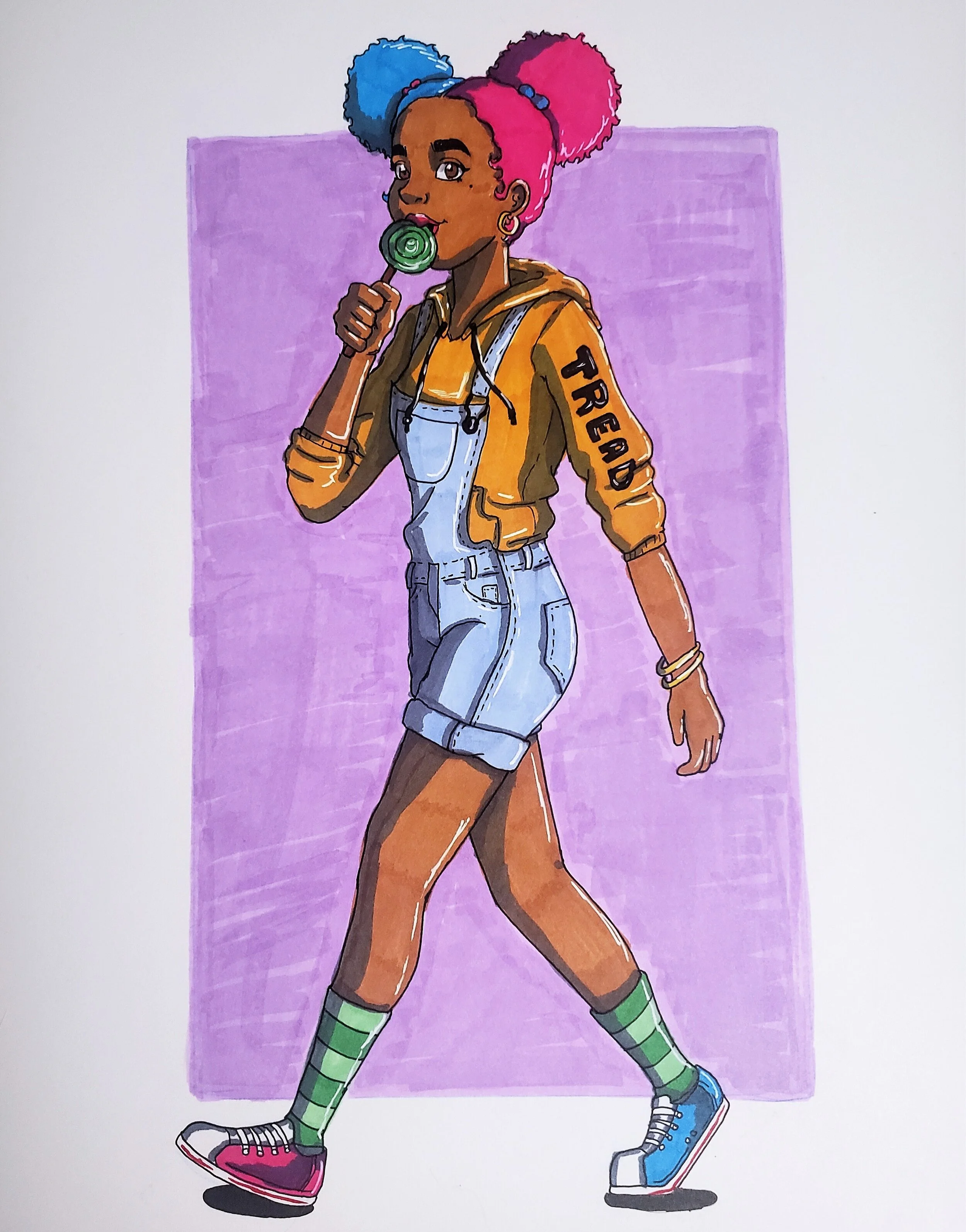 Treat - A study done for Inktober2019 utilizing Ohuhu alcohol markers and fineliners