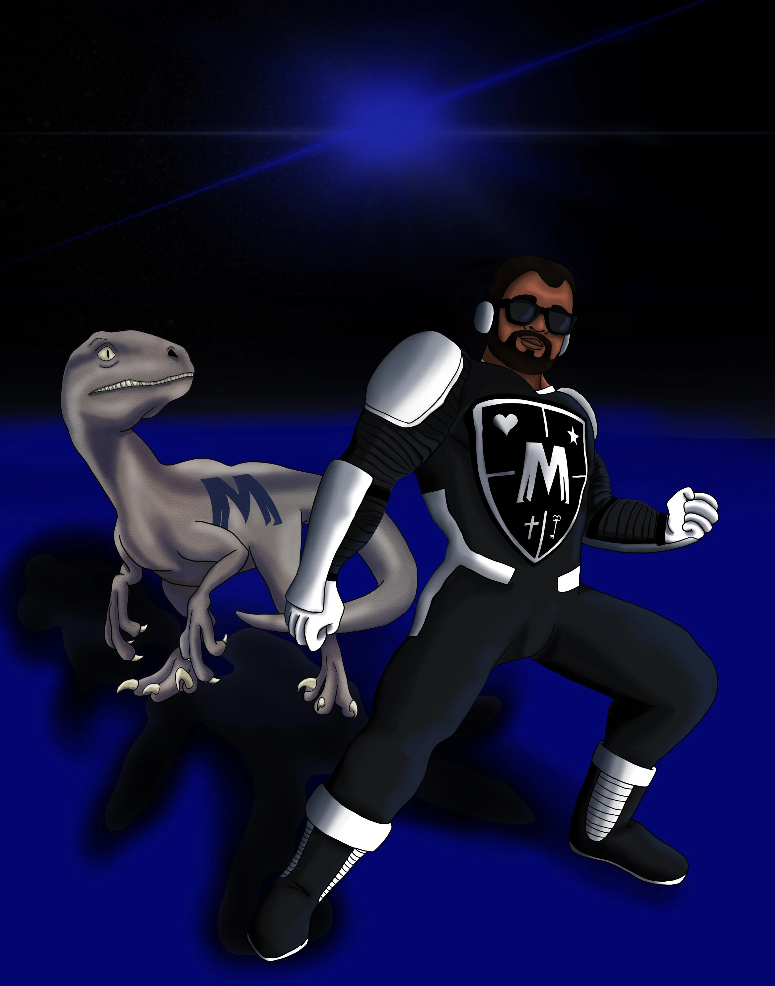 Mighty Moore - A superhero design commission done using the procreate app on the iPad Pro