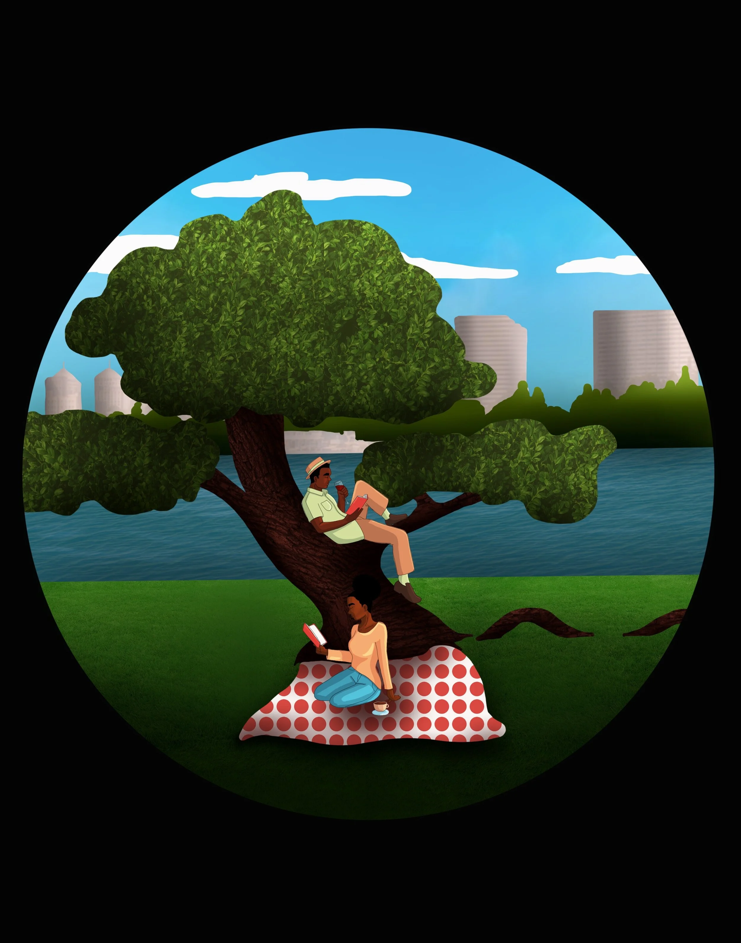 The Collective Oakland - A commission for a small online book company using the procreate app on the iPad Pro