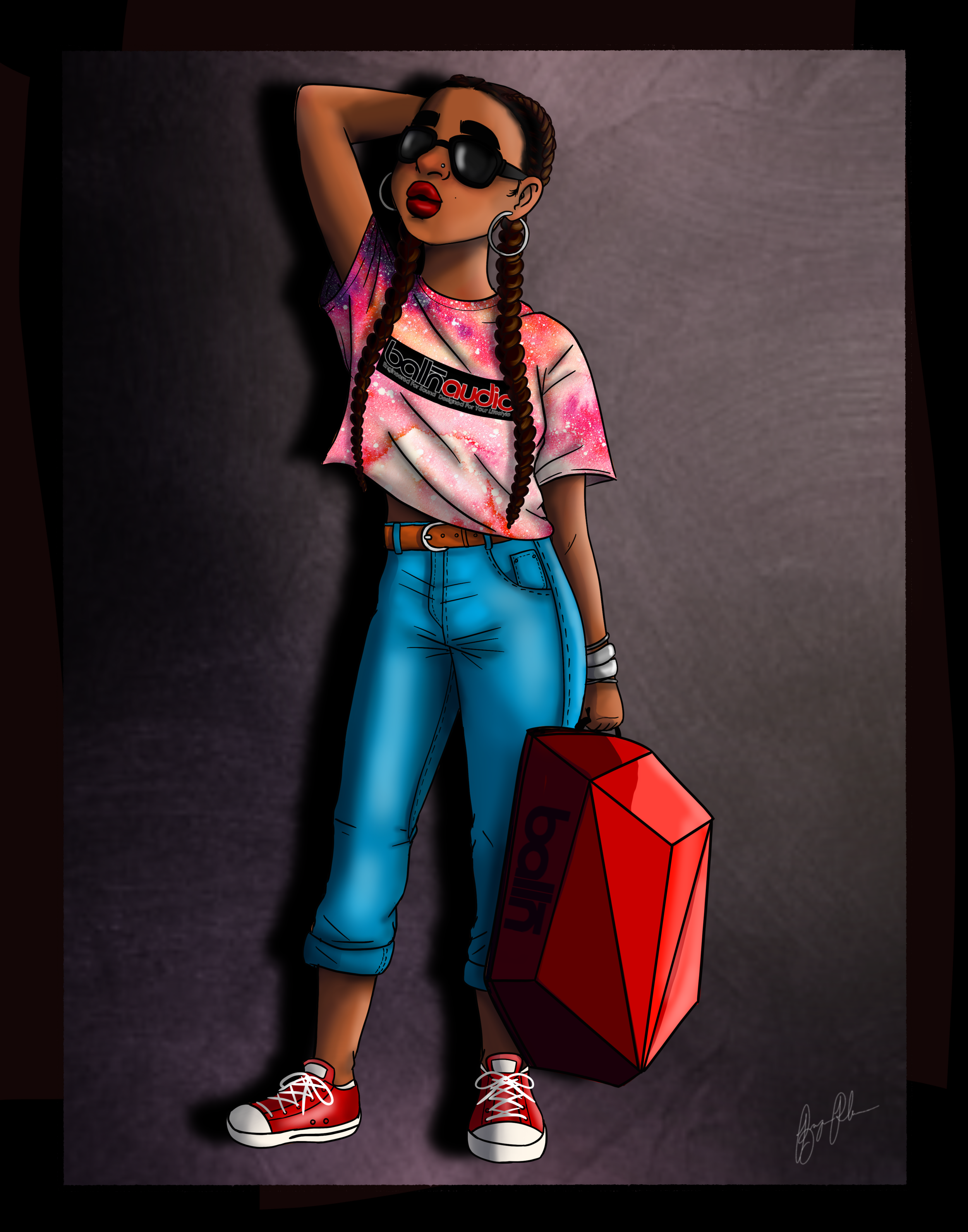 Balln Aesthetic - A product advertisement portrait done using the procreate app on the iPad Pro