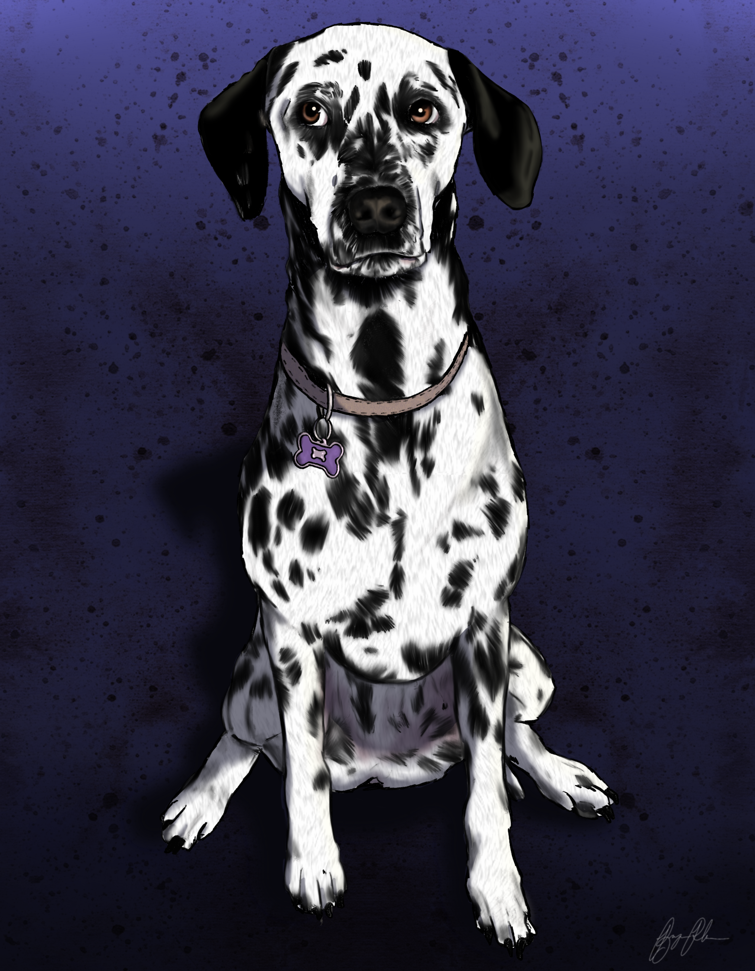 Happy Hound Commission 2 - a pet commission done using the procreate app on the iPad Pro