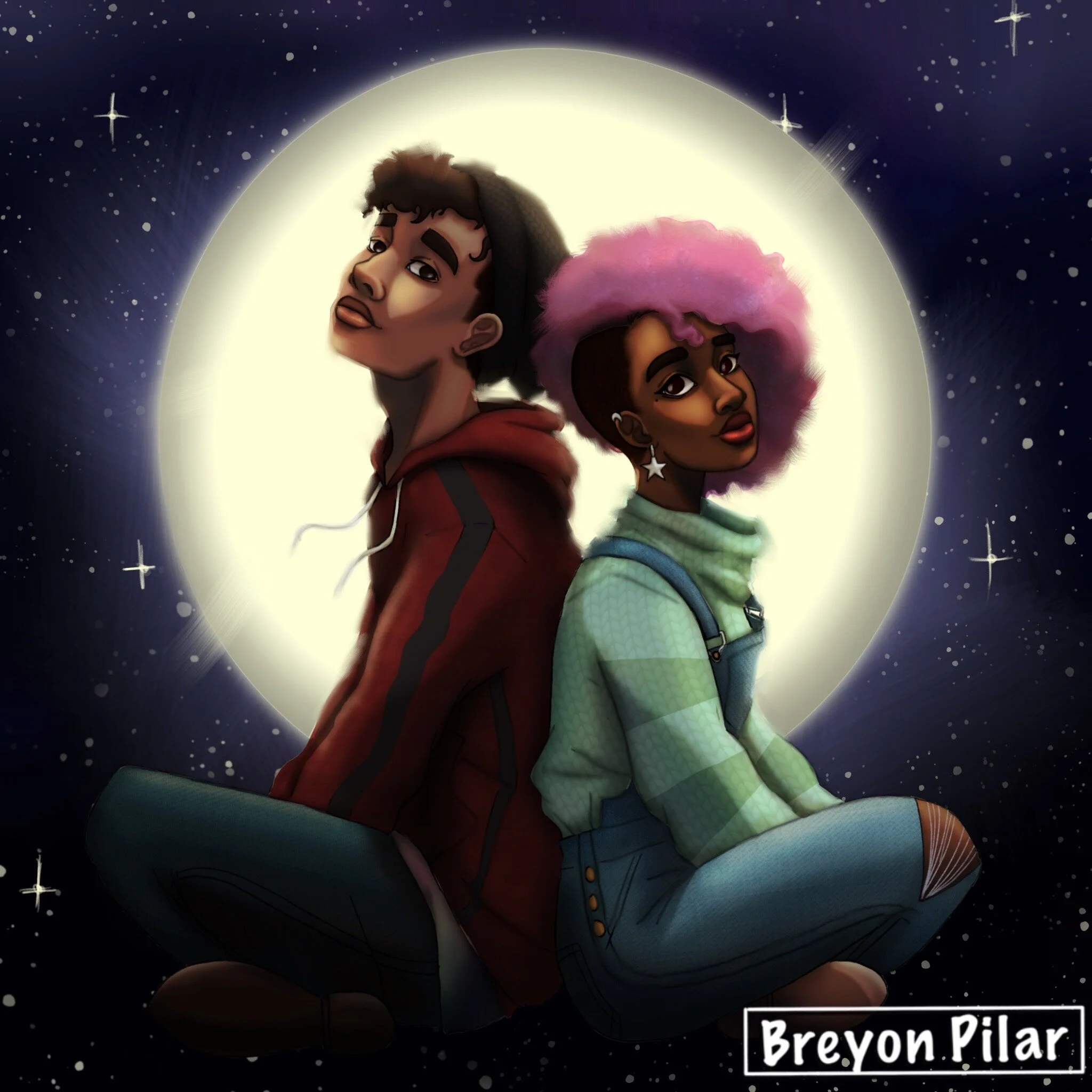 Moonlight - A Character study done utilizing the procreate app on the iPad Pro