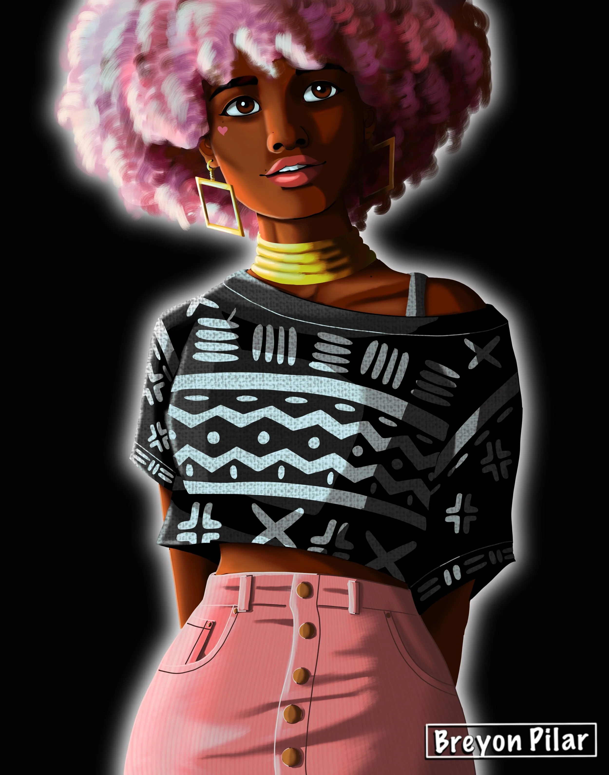 Pink - A Character study done utilizing the procreate app on the iPad Pro