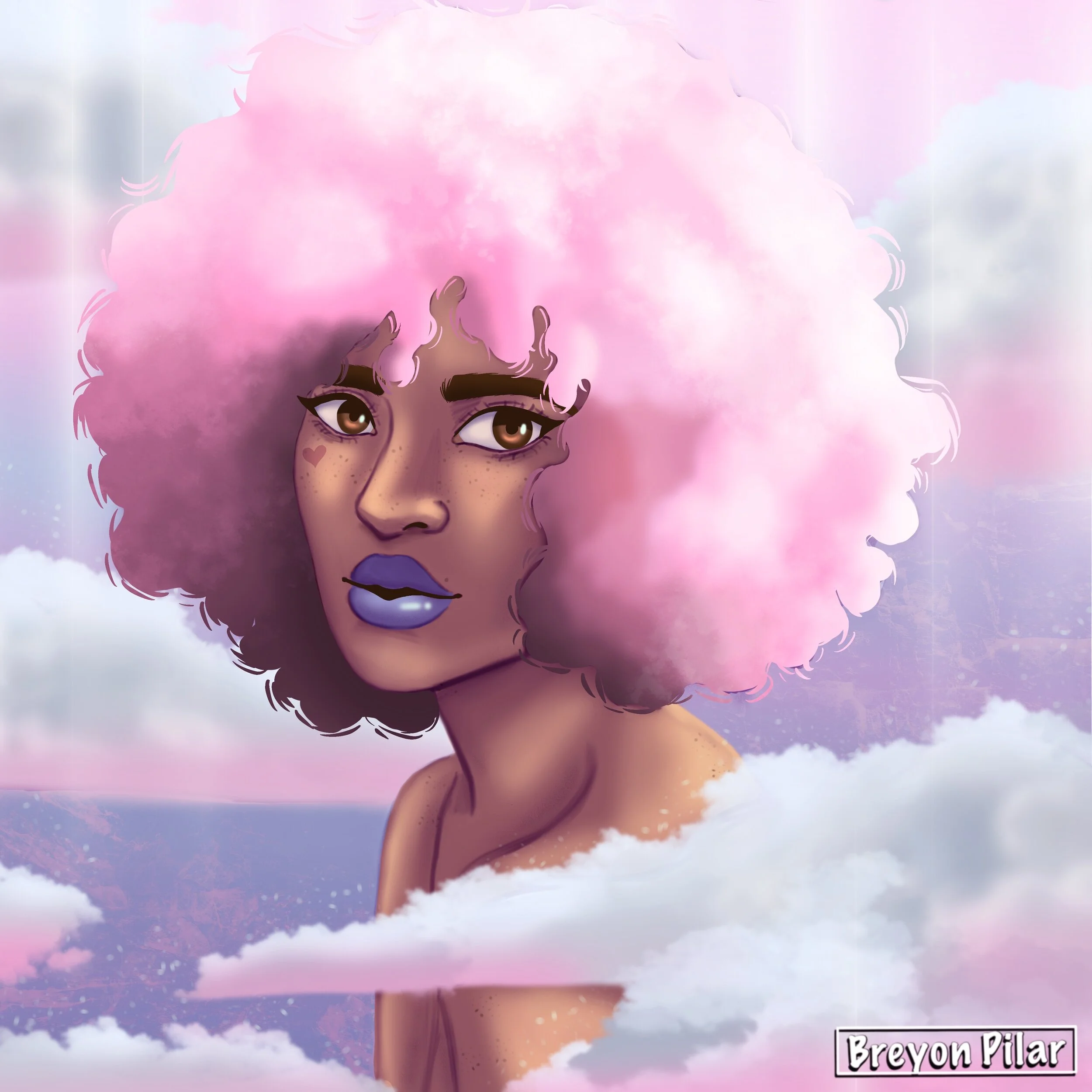 Pastel Cloud - A Character study done utilizing the procreate app on the iPad Pro