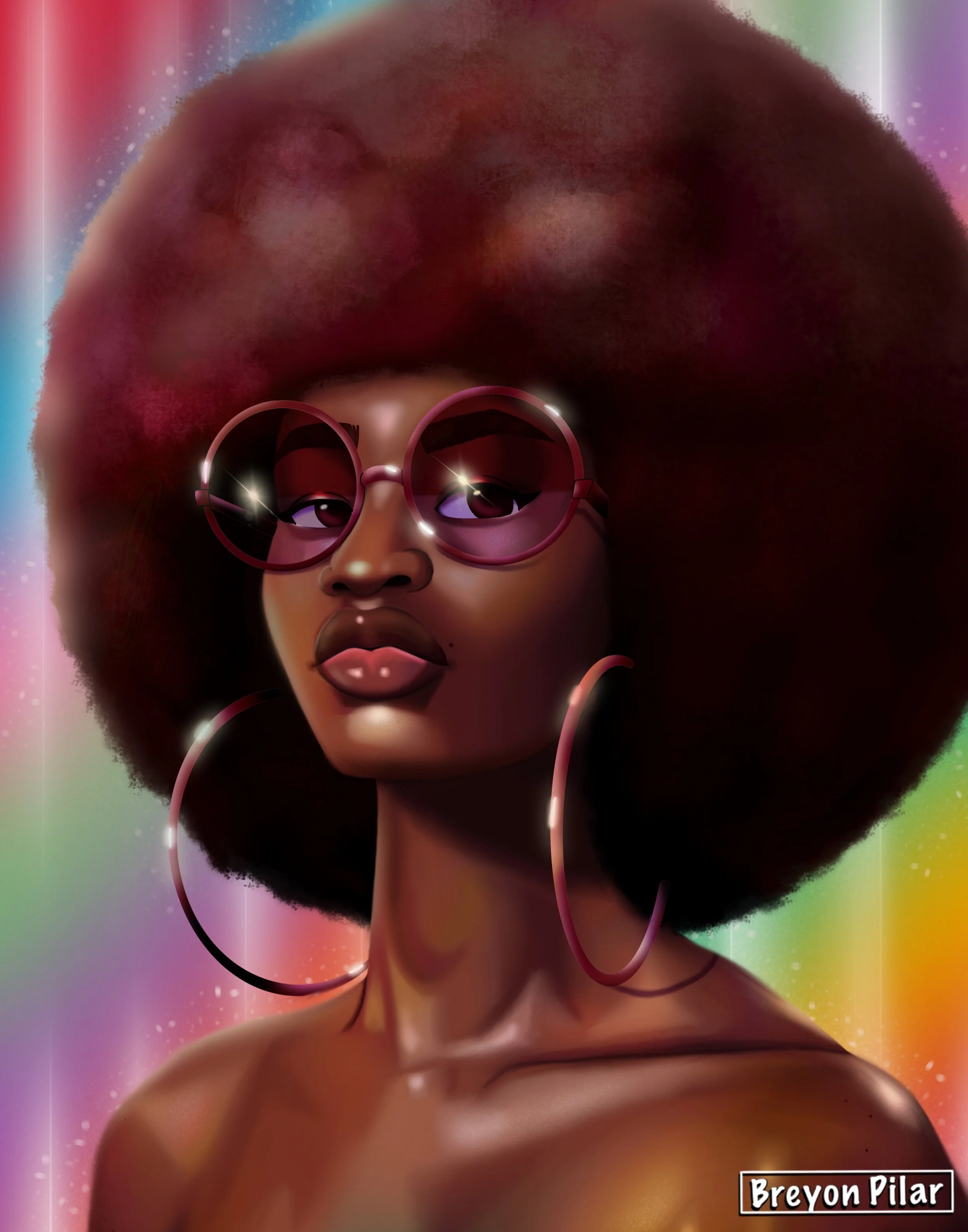 Disco Pop - A Character study done during the "One Week Portrait Challenge" through Paintable.cc. Done using the procreate app on the iPad Pro