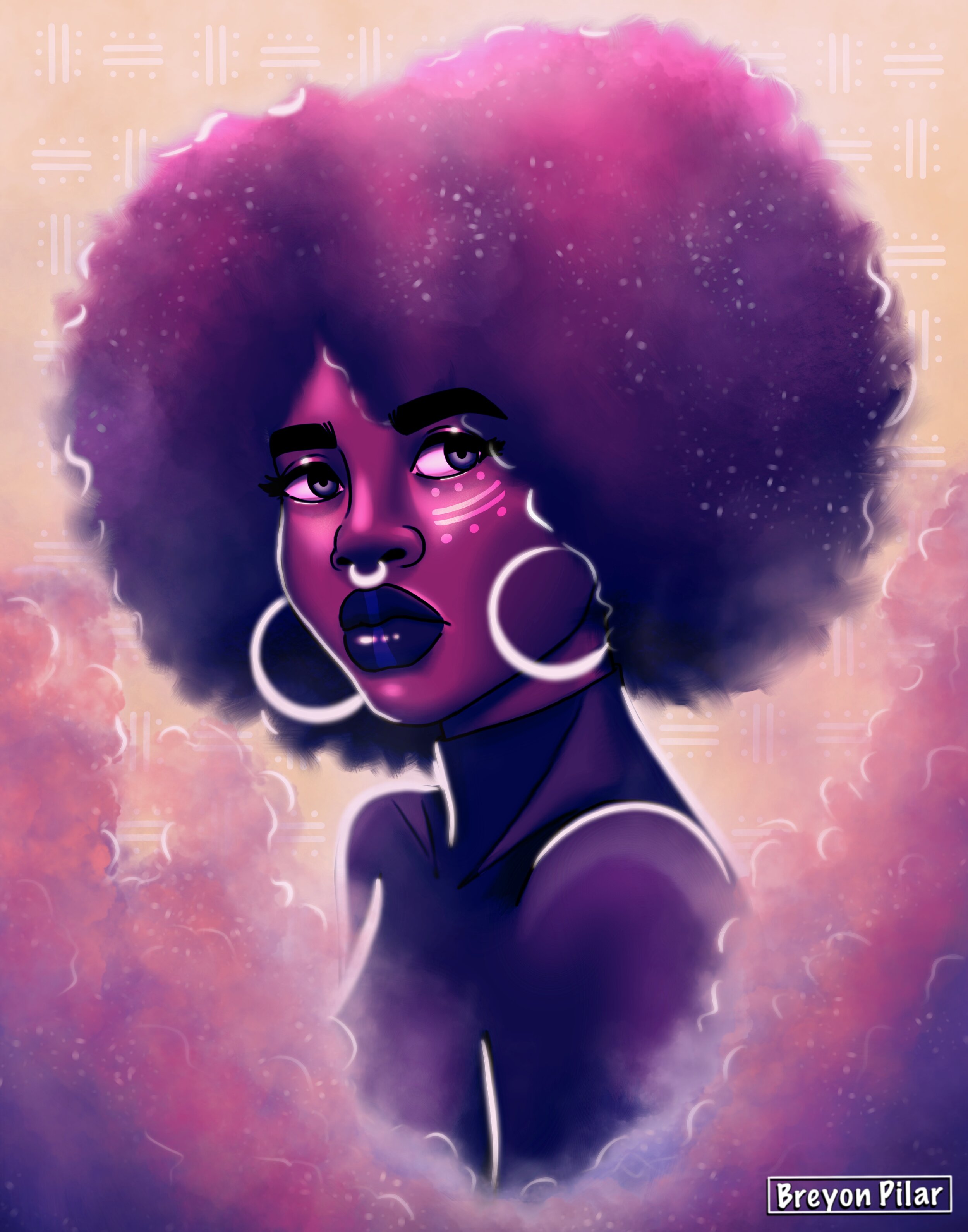 Purple Smoke - A Character study done utilizing the procreate app on the iPad Pro